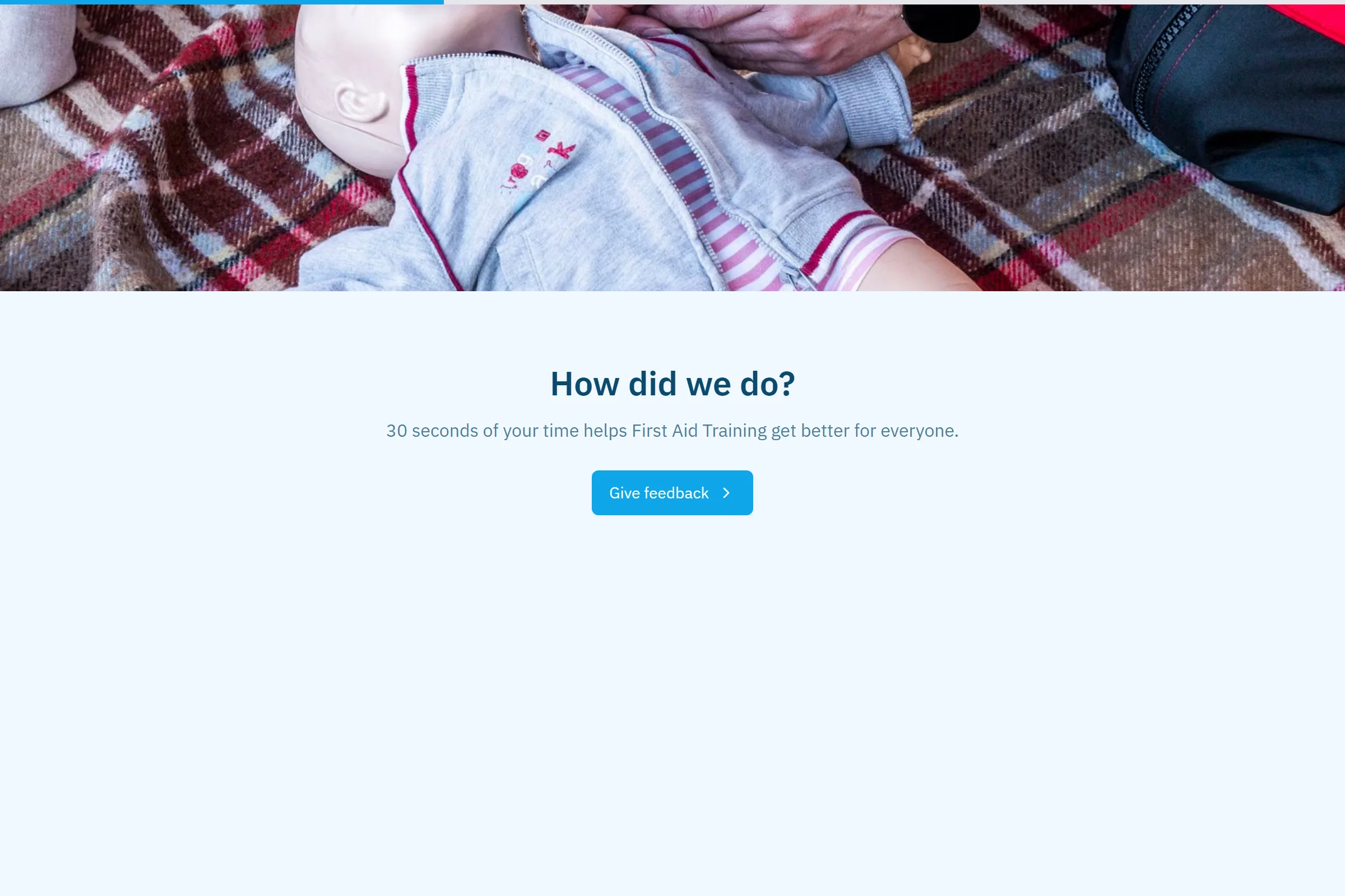 First Aid Training Quick Feedback template preview