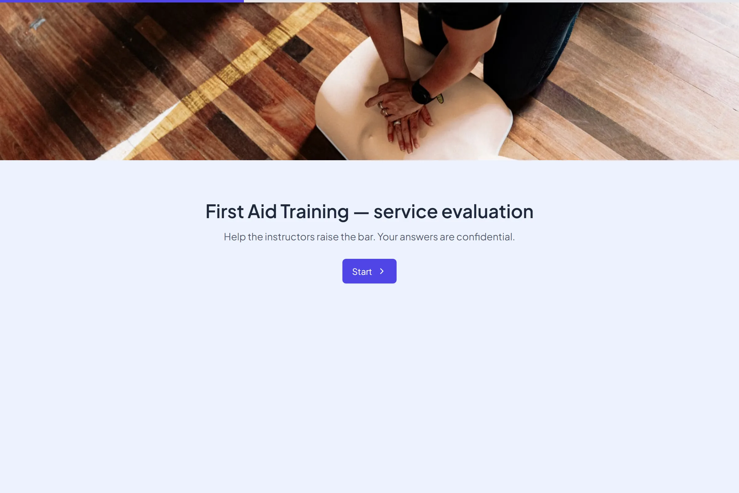 First Aid Training Service Evaluation template preview