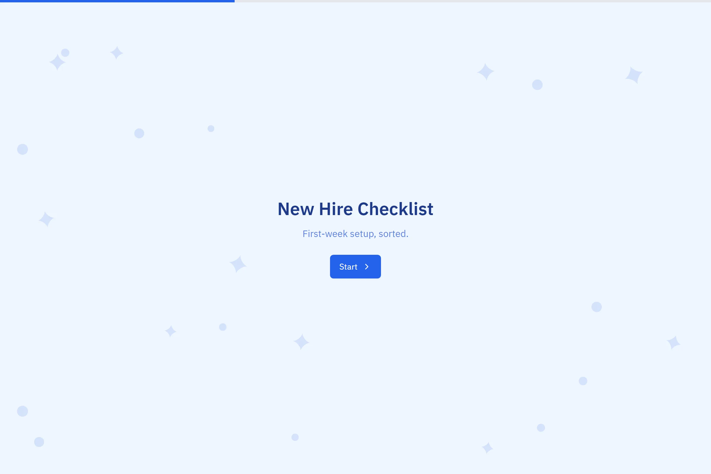 New Hire Checklist template preview