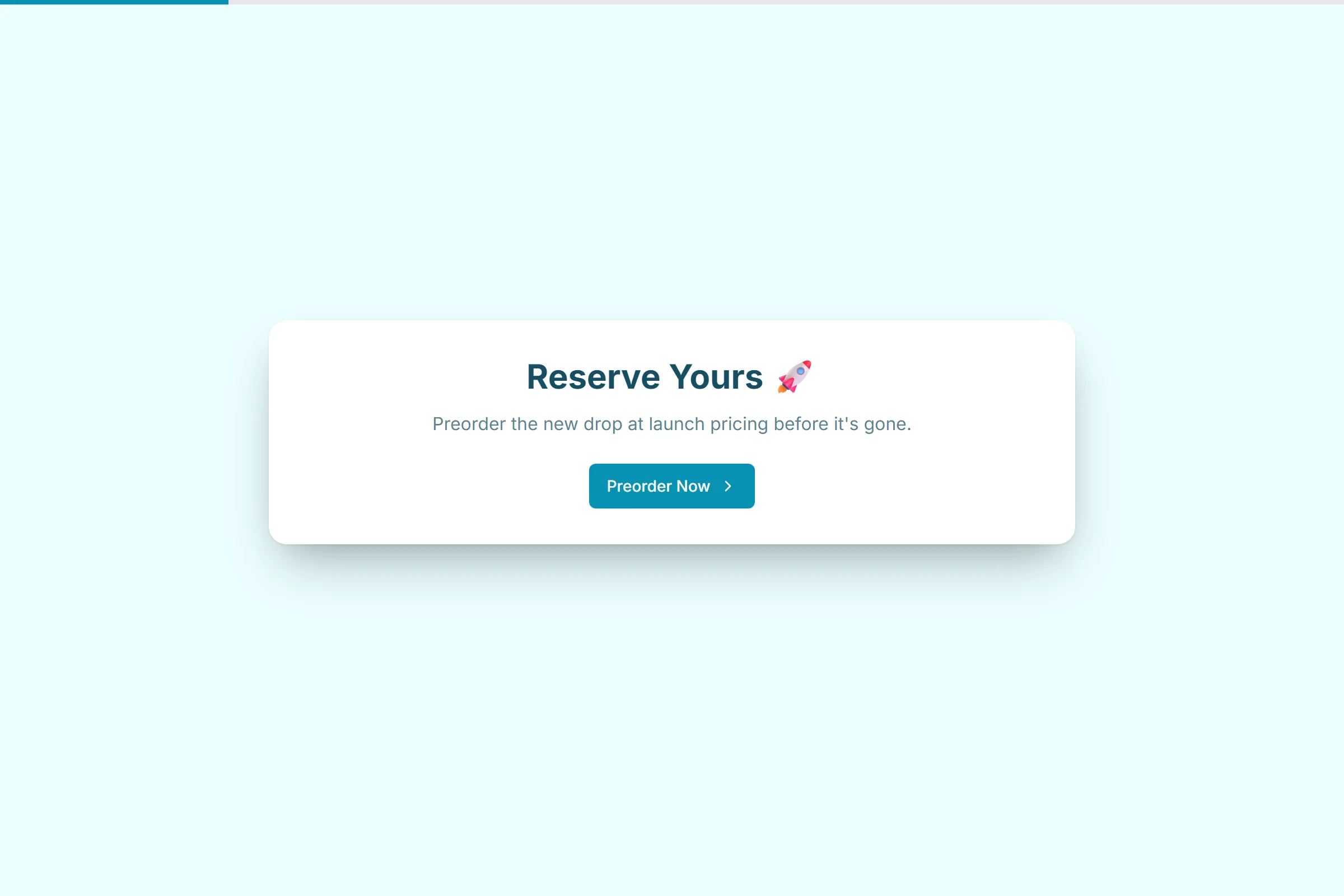 First Drop Product Preorder template preview