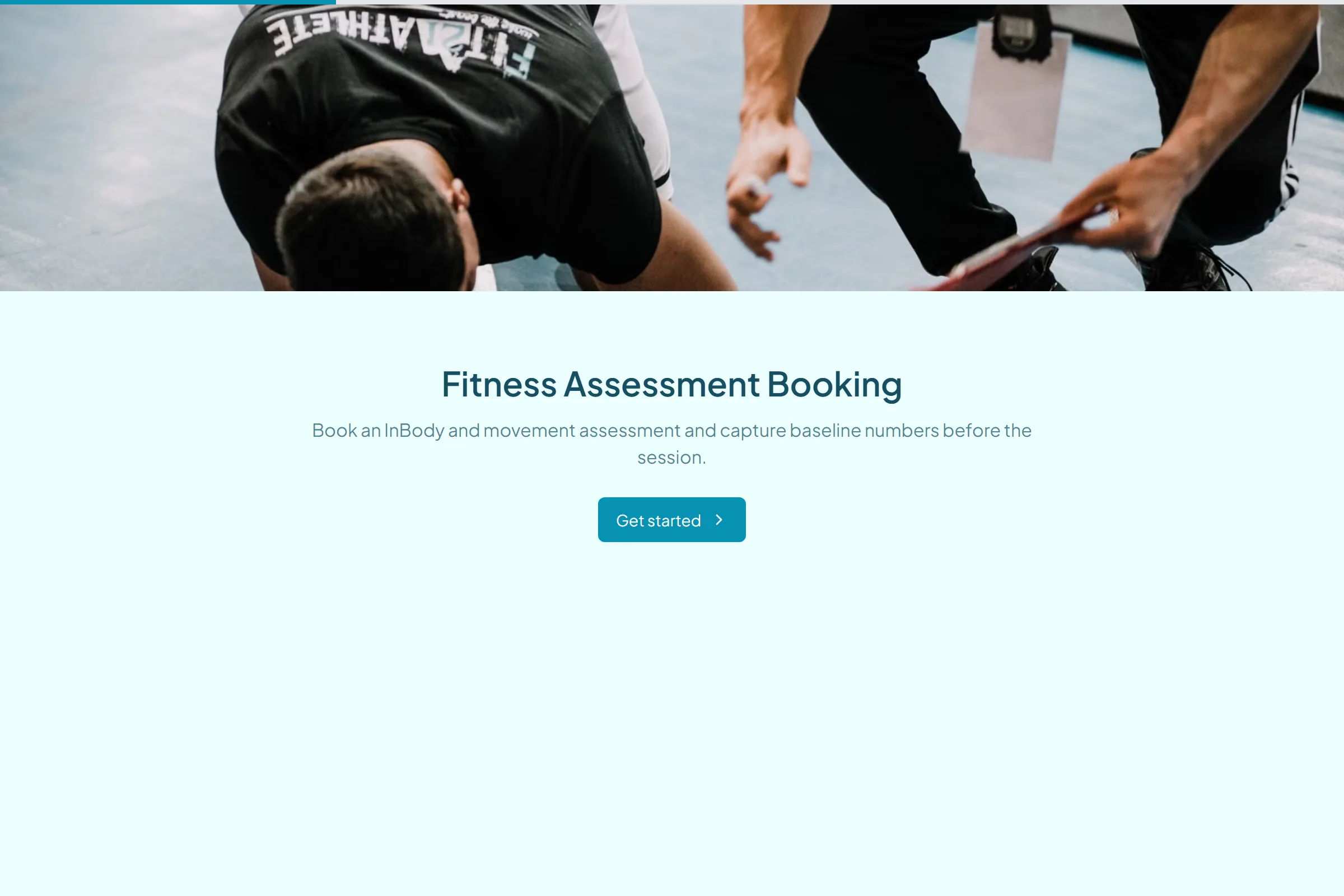 Fitness Assessment Booking template preview
