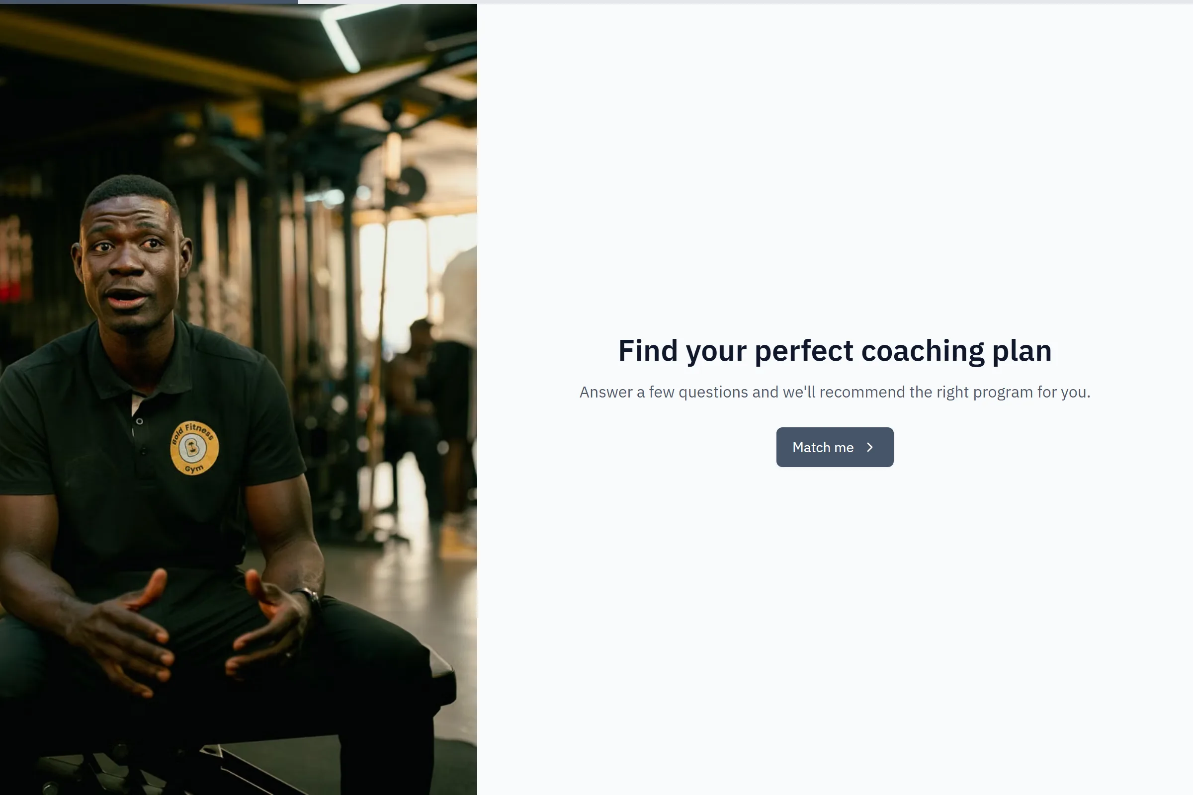 Fitness Coaching Match template preview