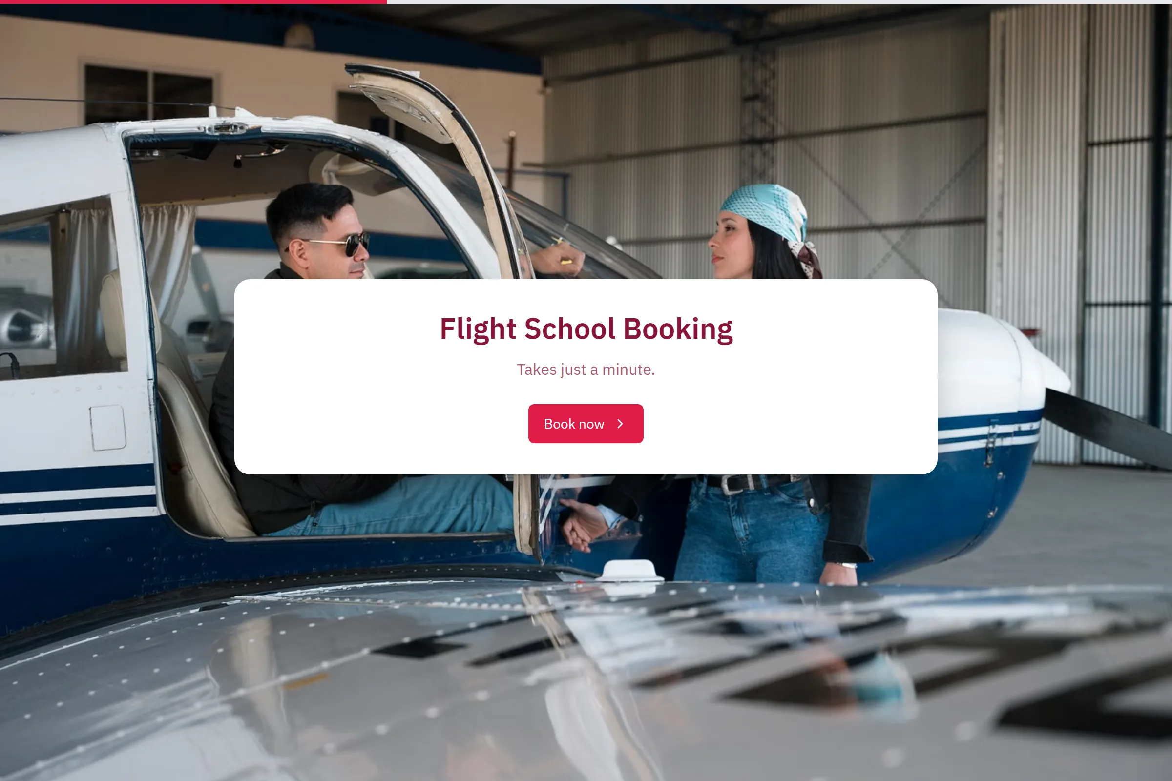 Flight School Booking template preview
