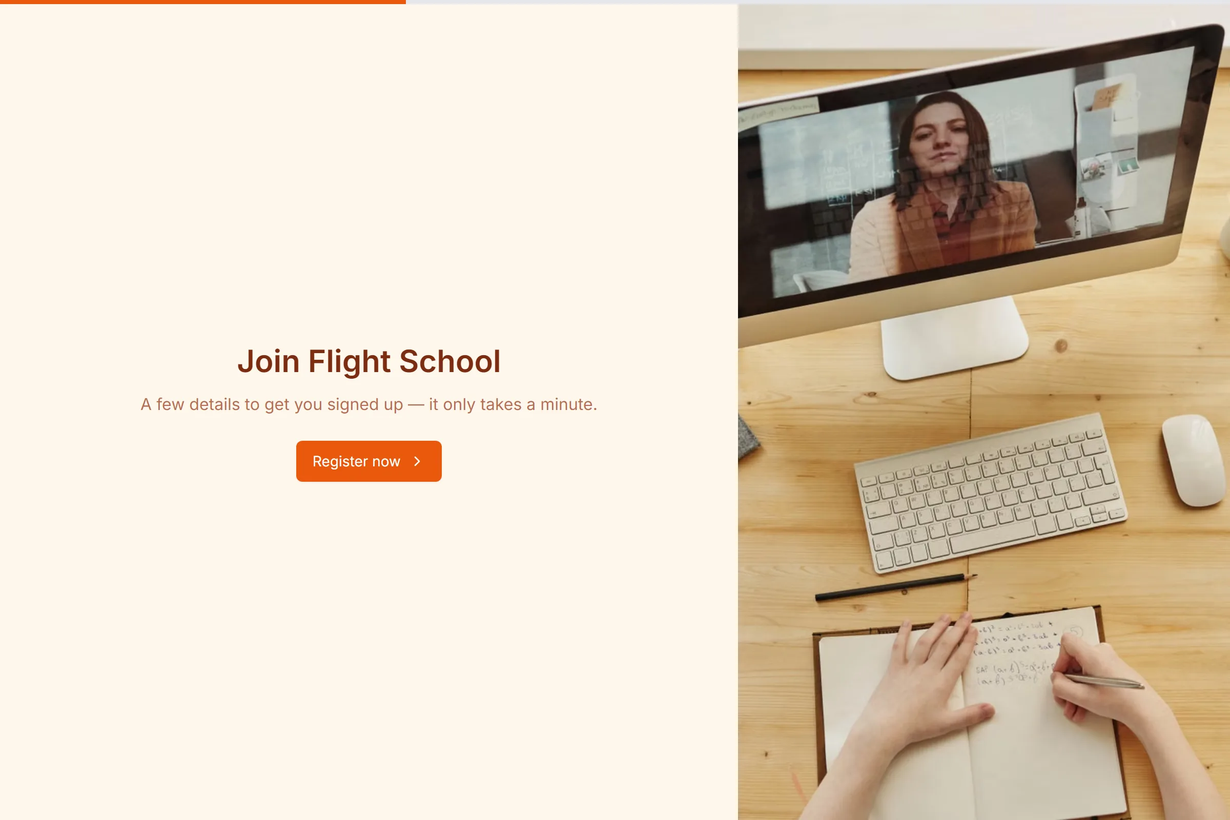 Flight School Program Application template preview