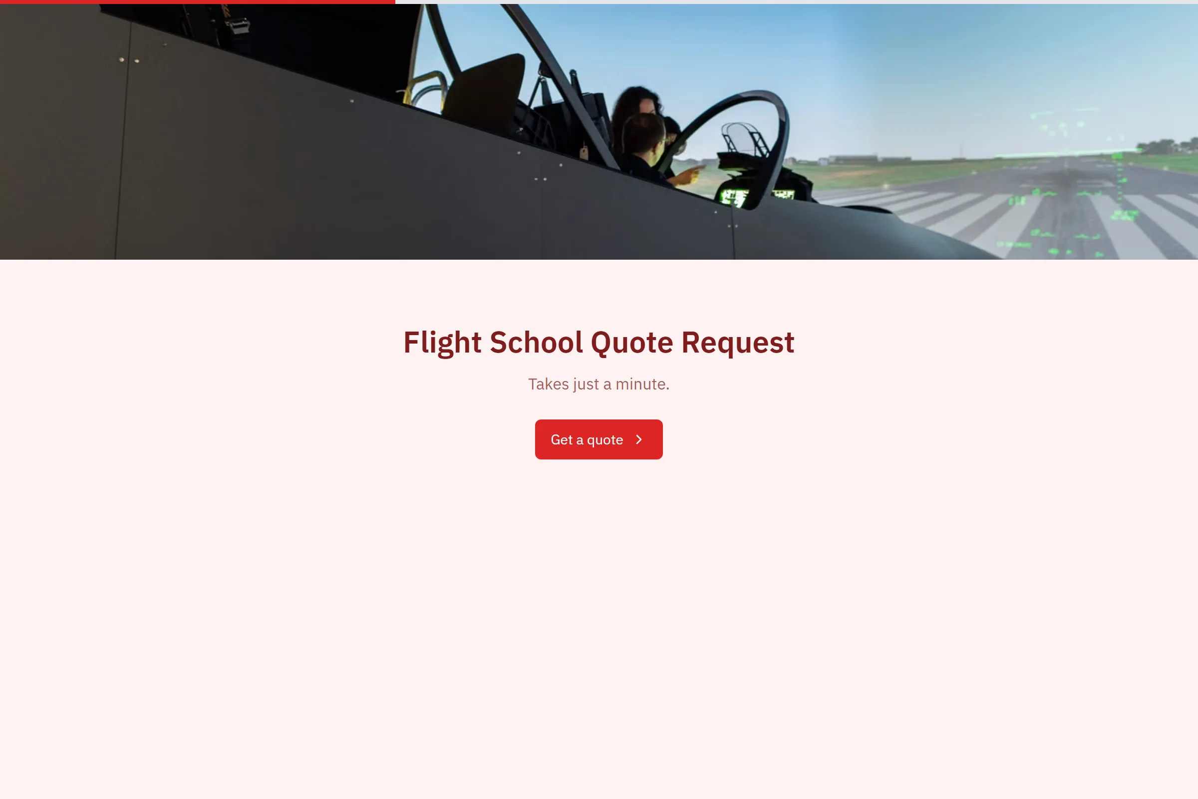 Flight School Quote Request template preview