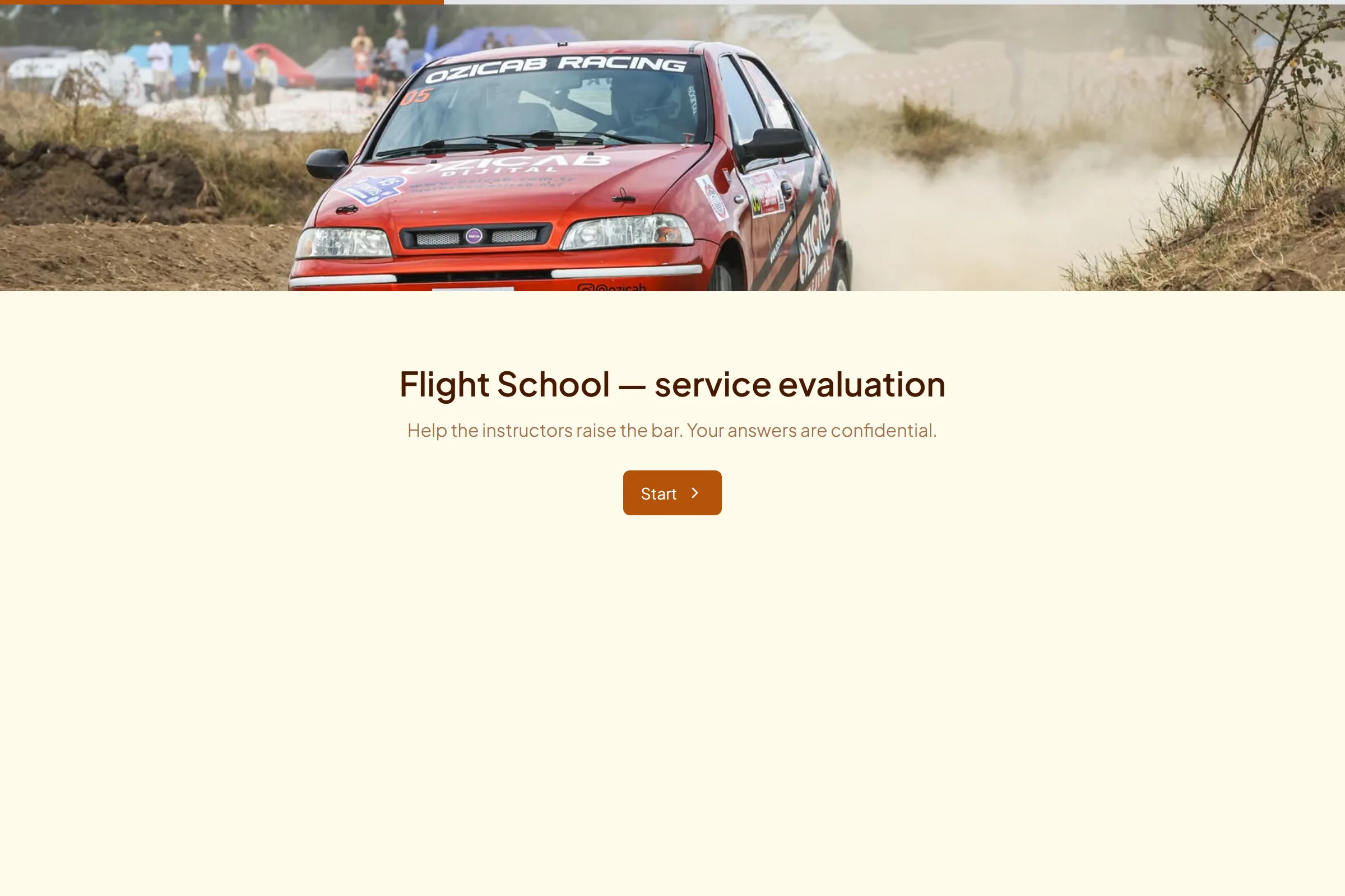 Flight School Service Evaluation template preview