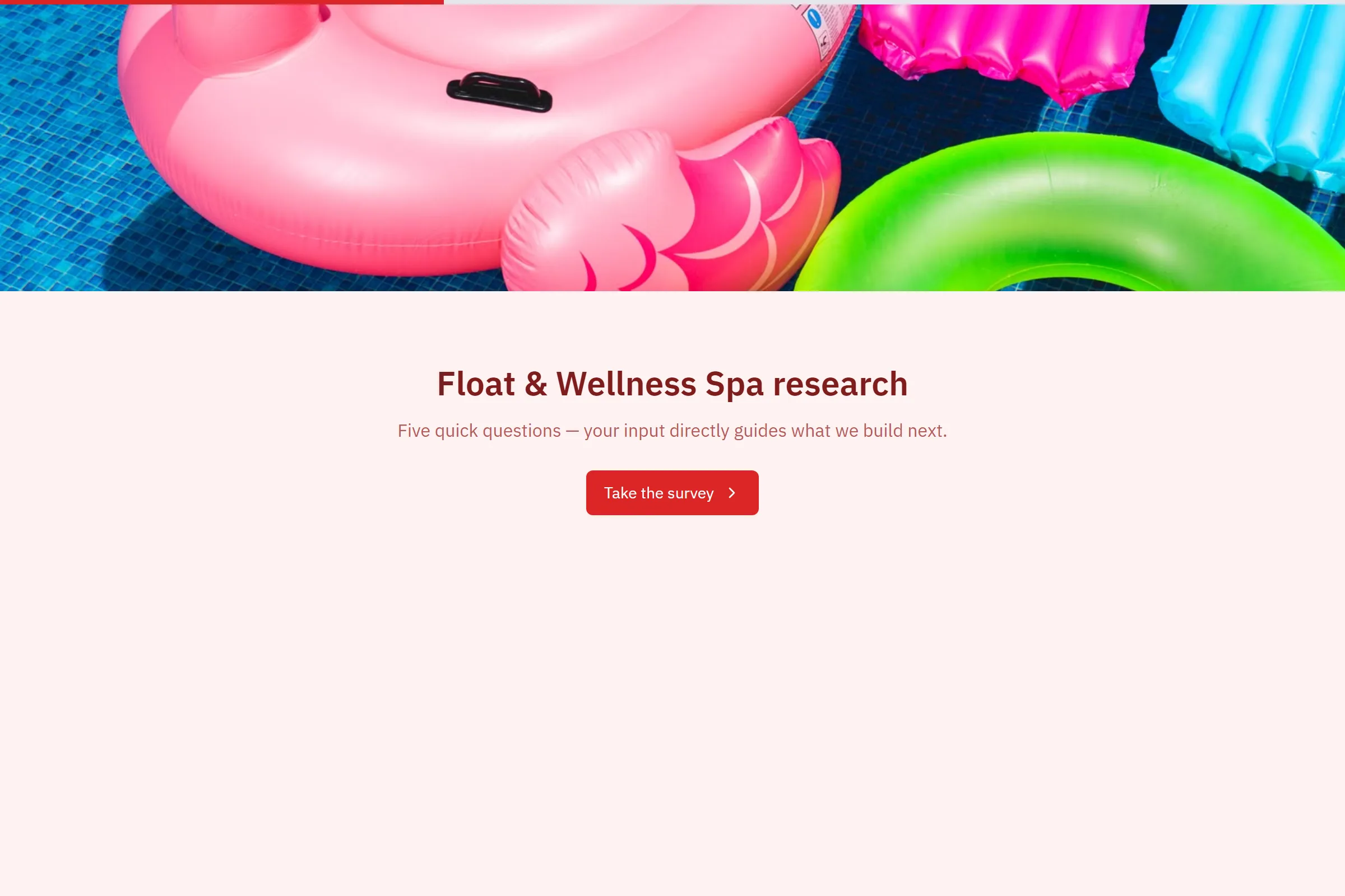 Float & Wellness Spa Market Research Survey template preview