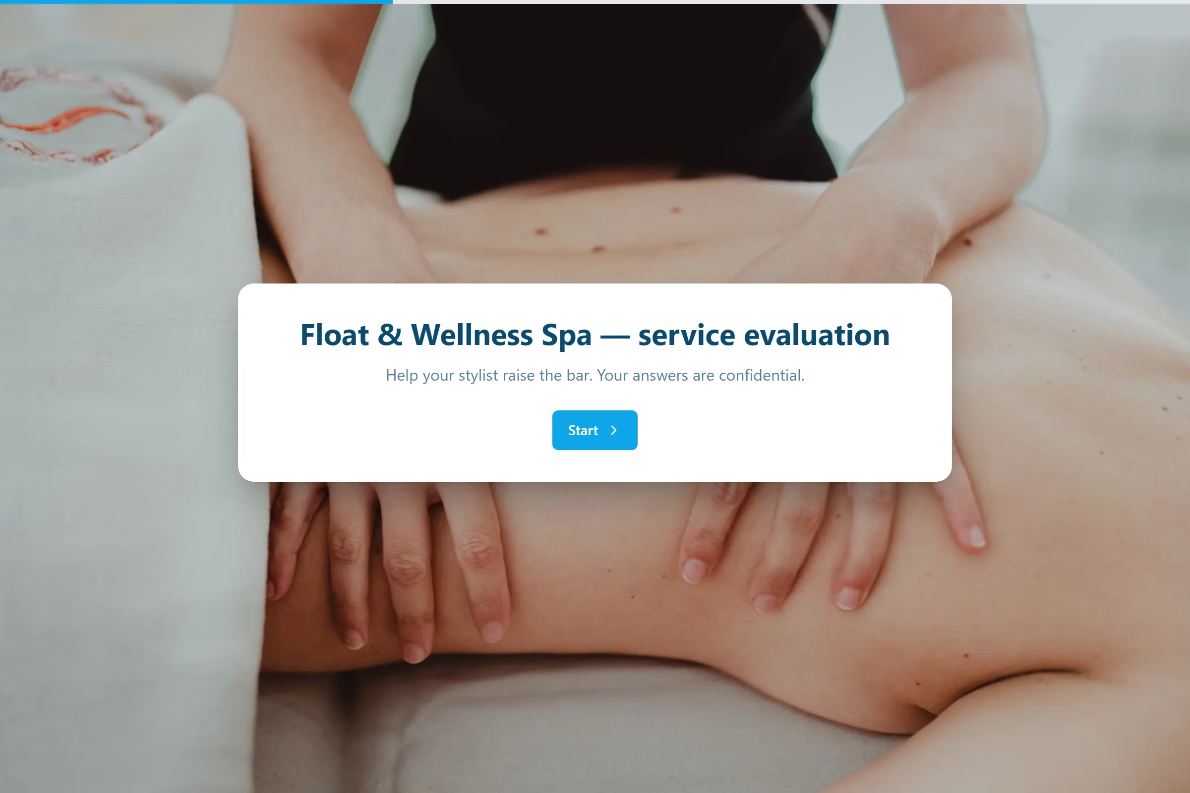 Float & Wellness Spa Service Evaluation template preview