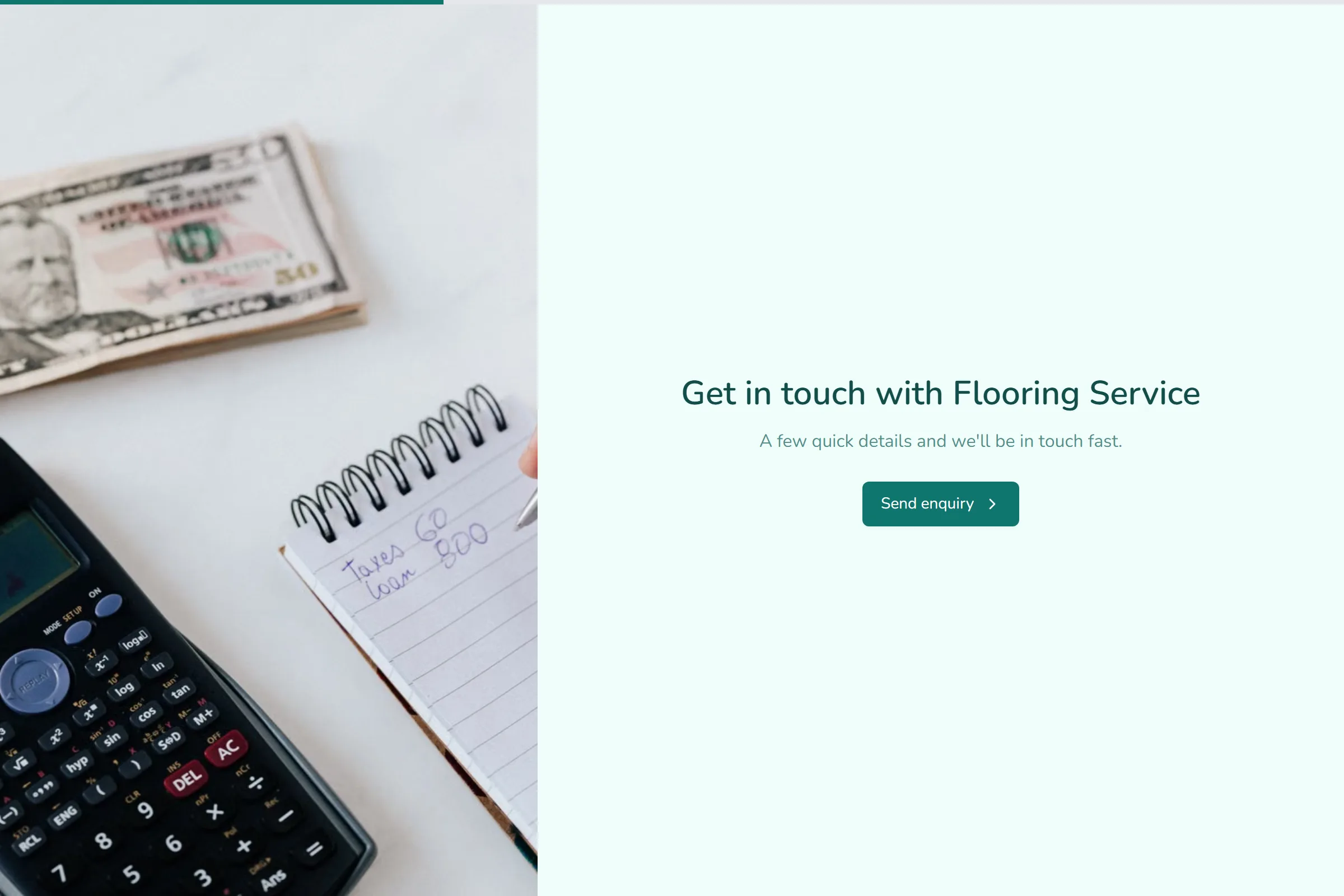 Flooring Service Enquiry template preview