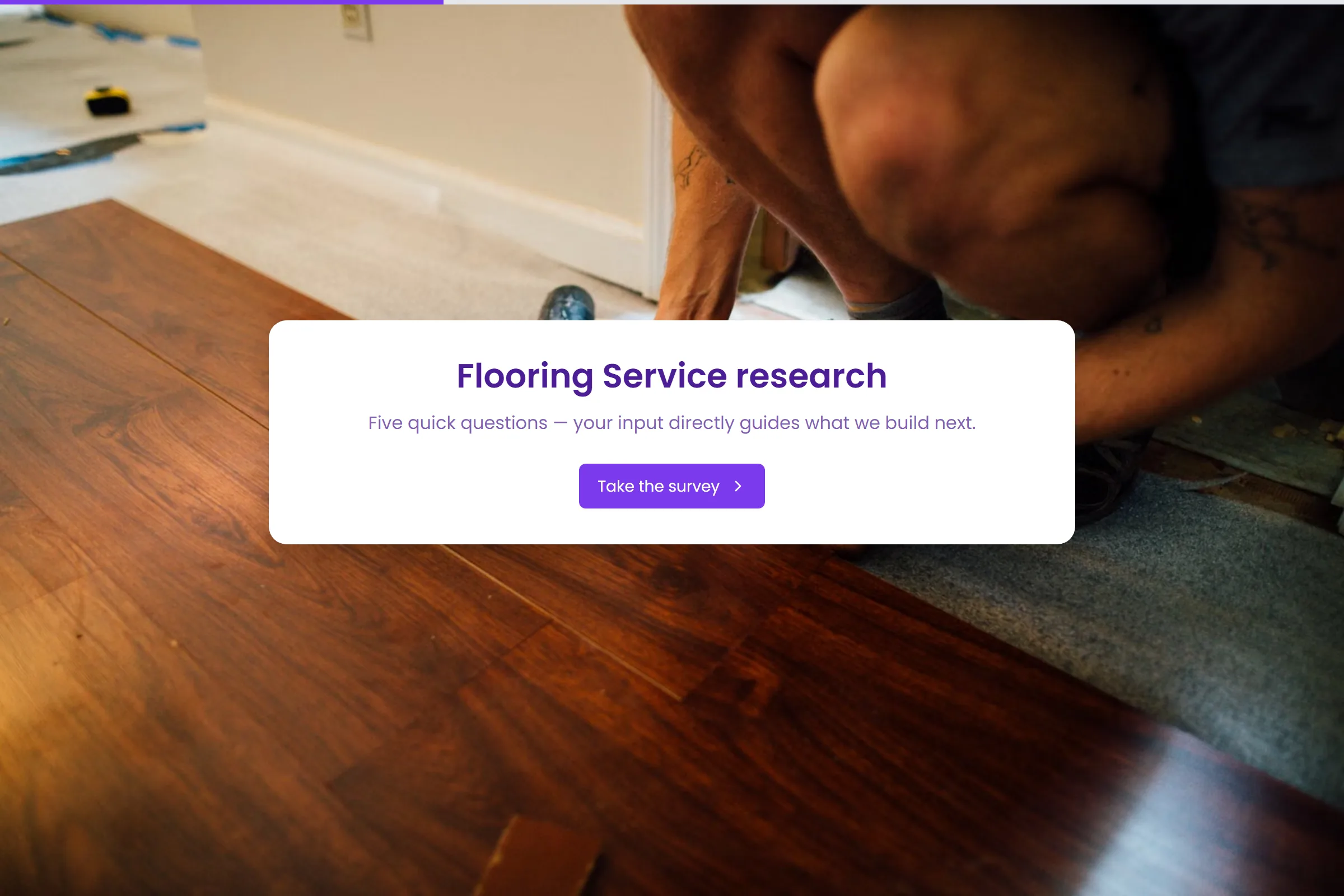 Flooring Service Market Research Survey template preview