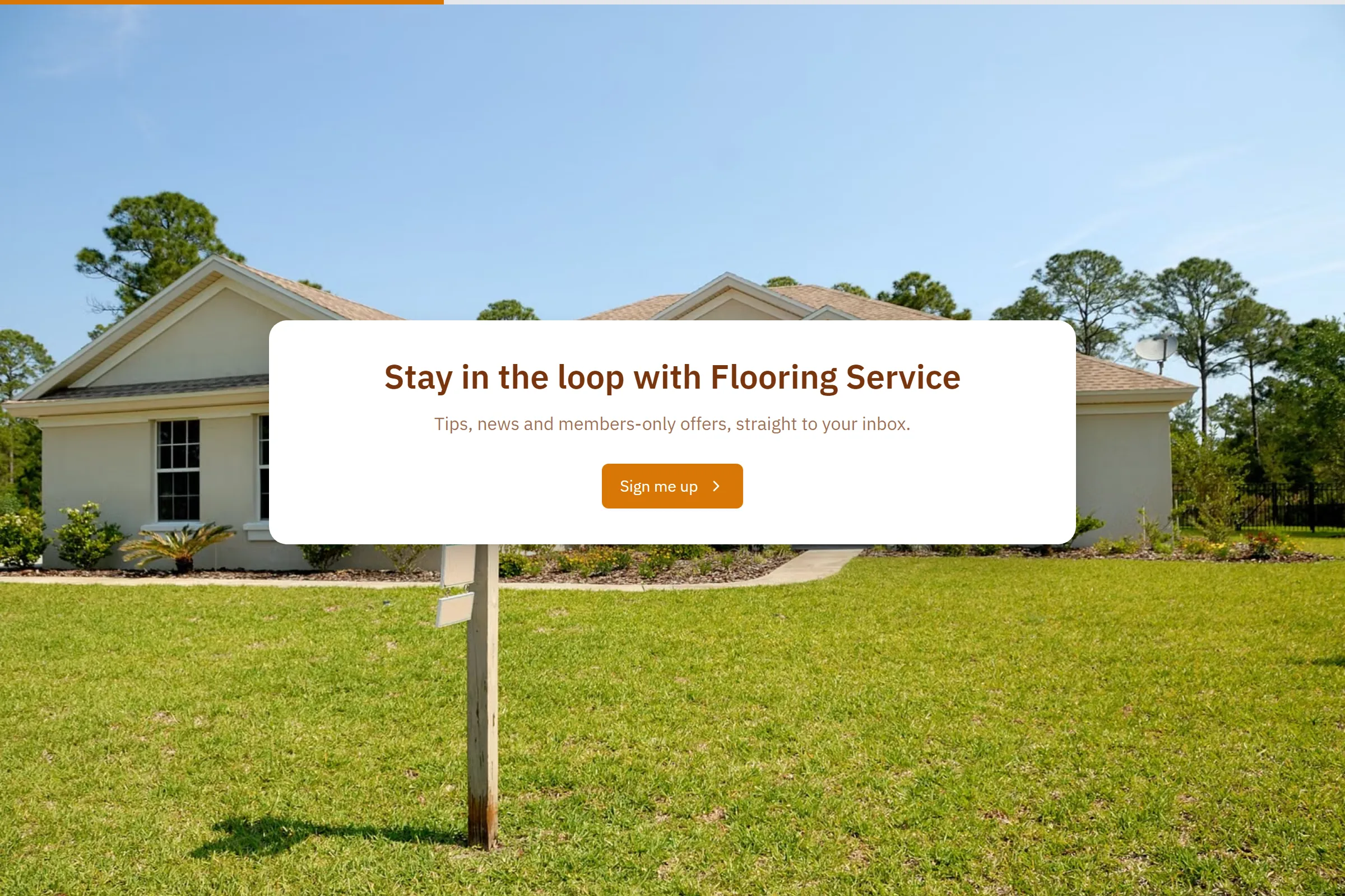 Flooring Service Newsletter & Updates Signup template preview