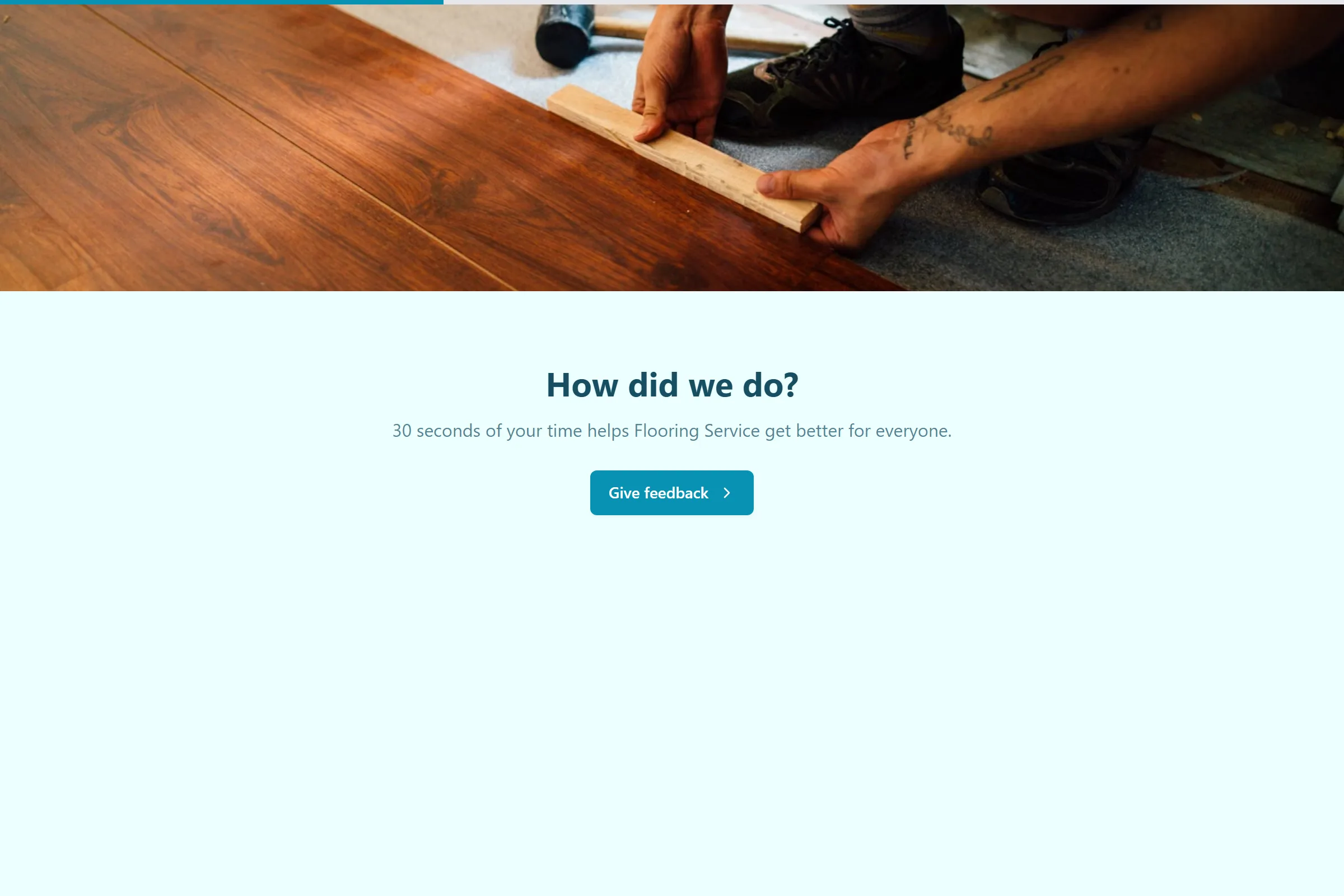 Flooring Service Quick Feedback template preview