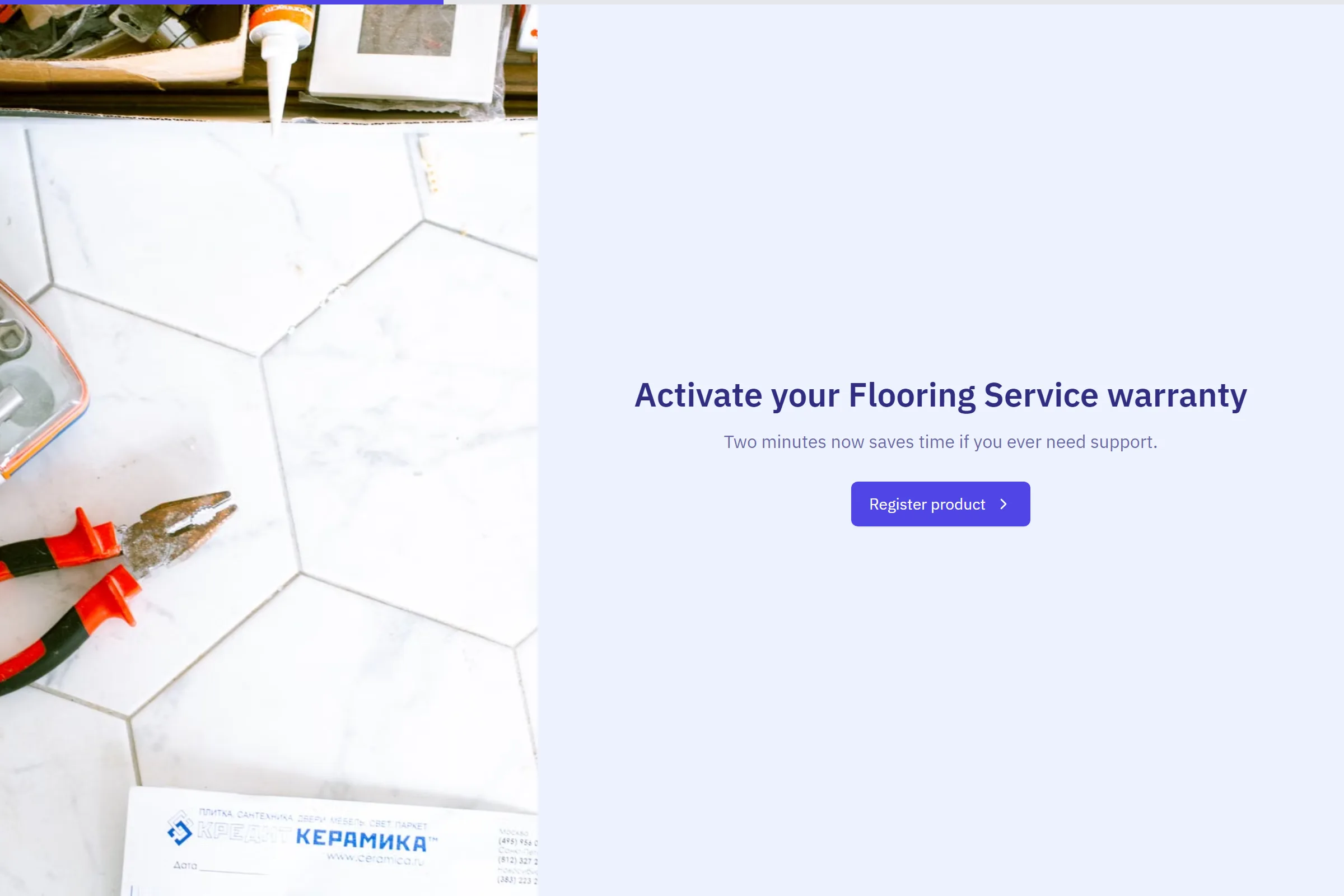 Flooring Service Warranty Registration template preview