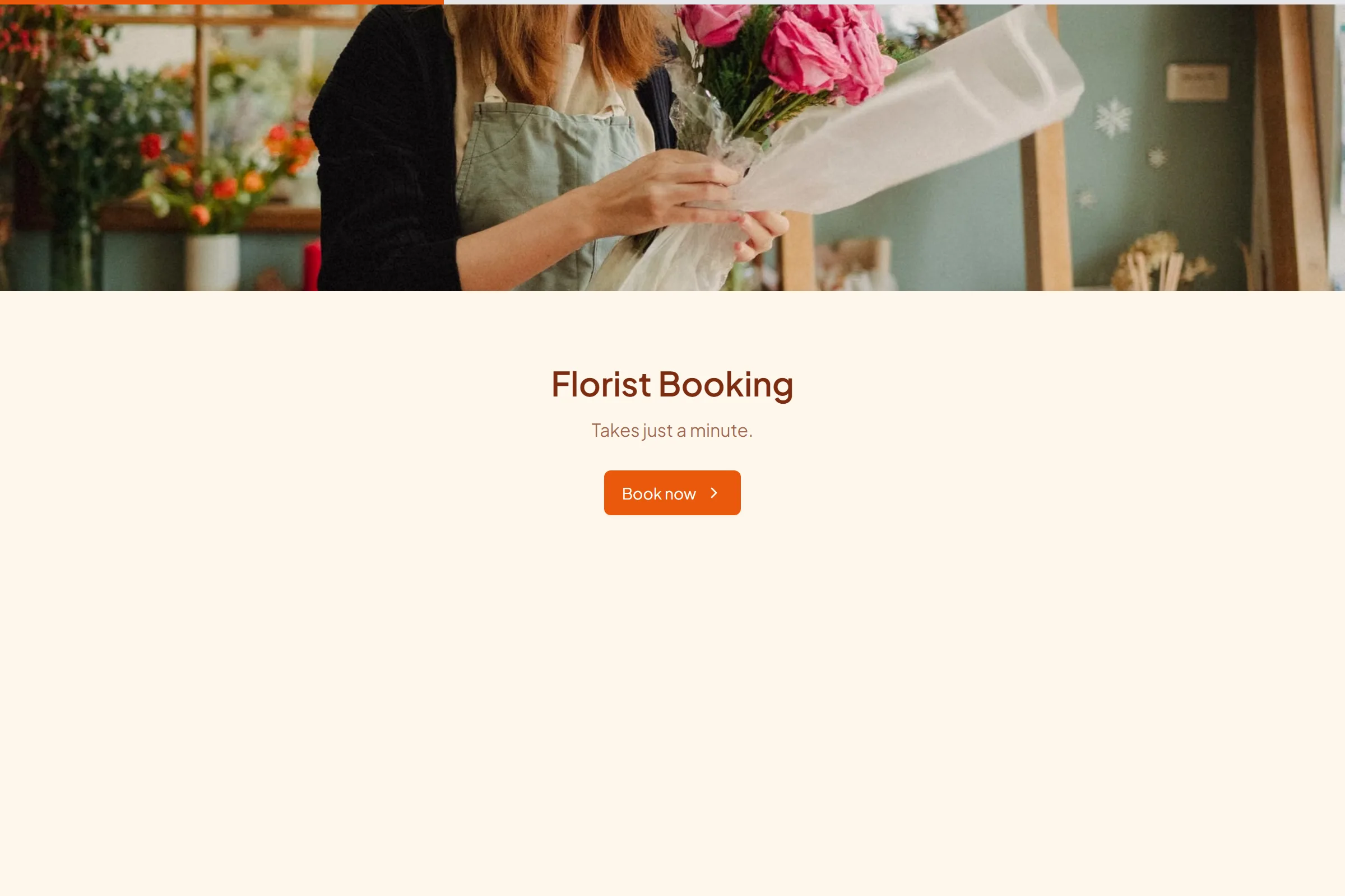 Florist Booking template preview