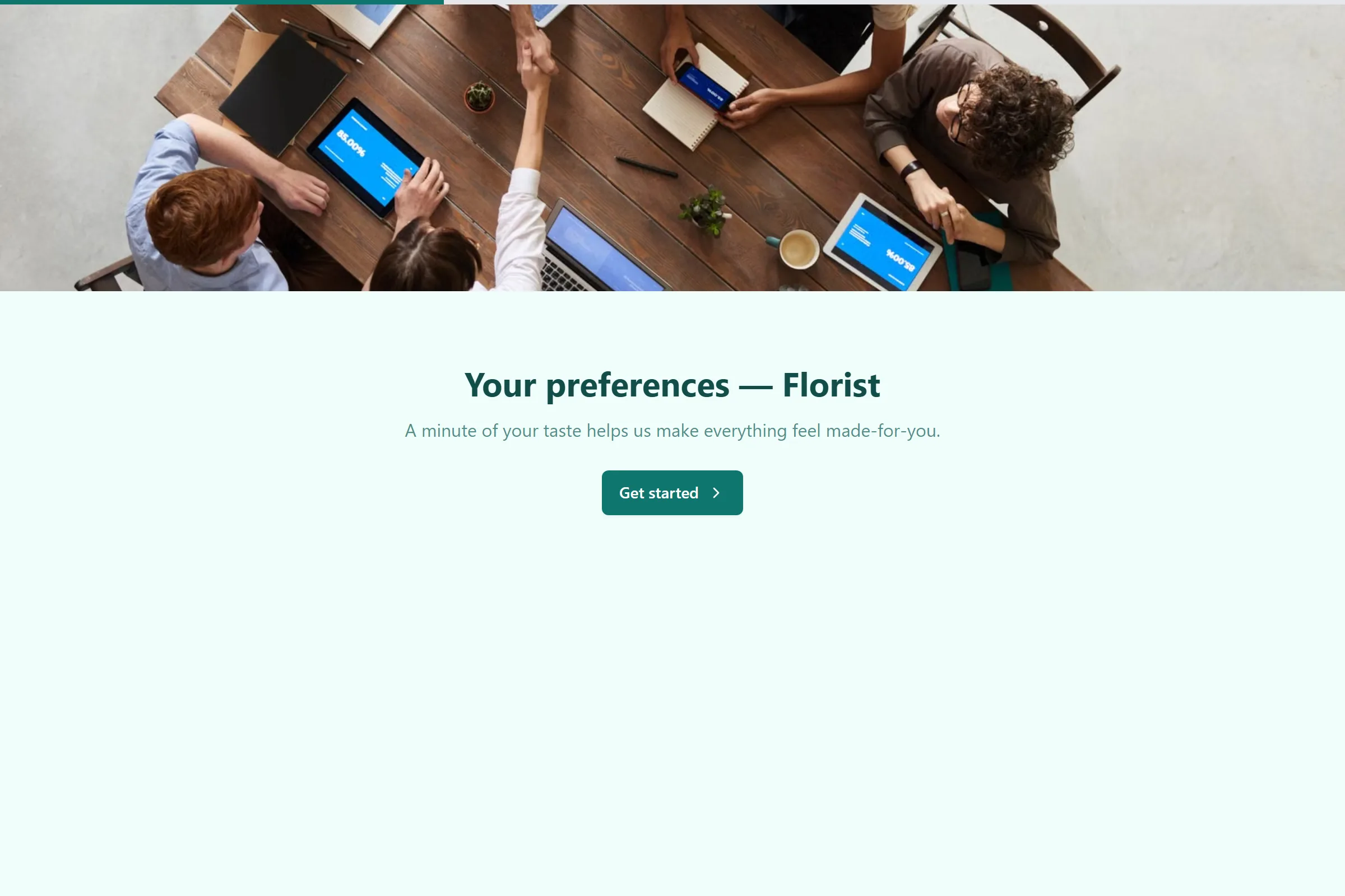 Florist Design Preferences Board template preview