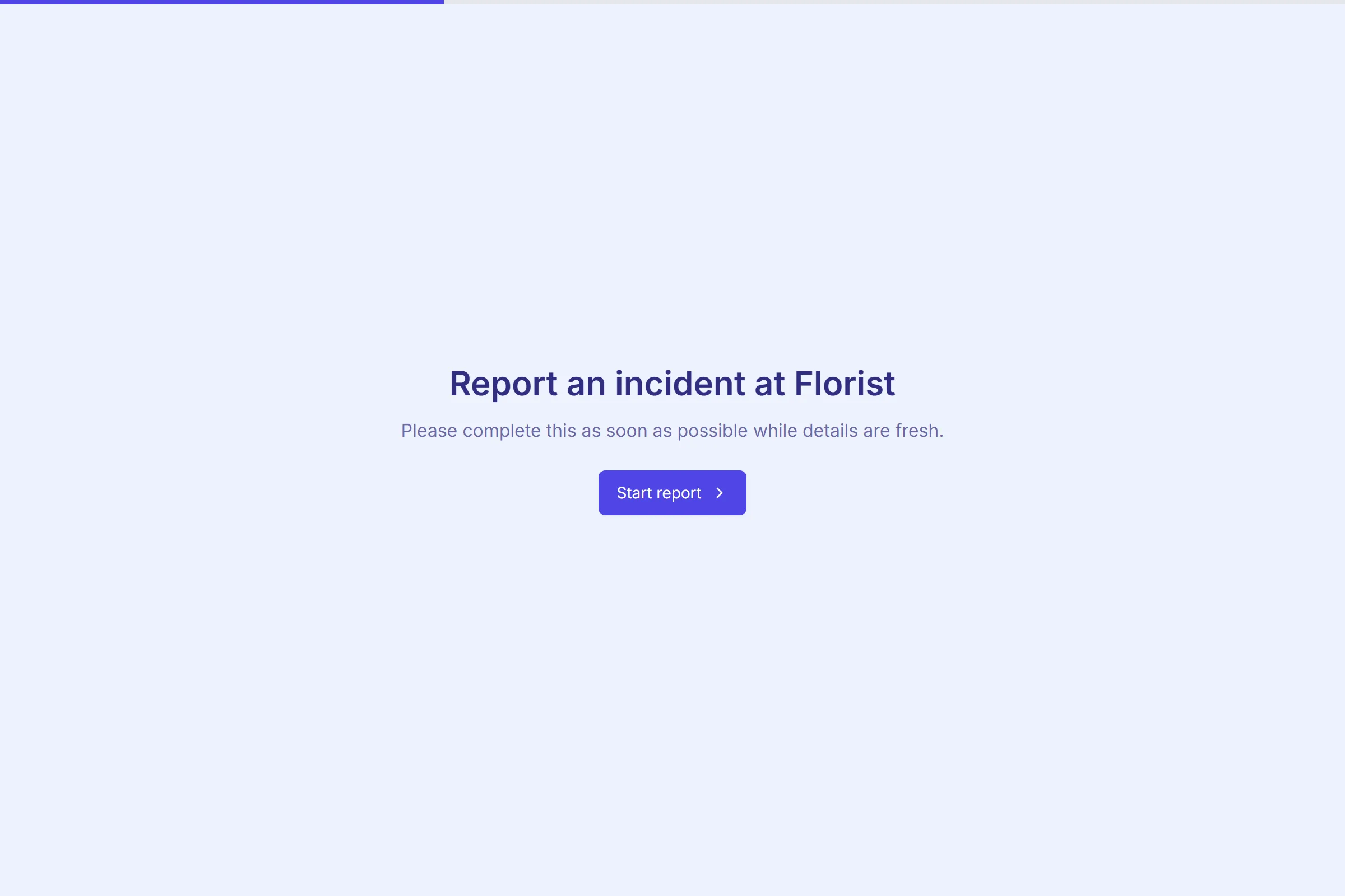 Florist Incident Report template preview