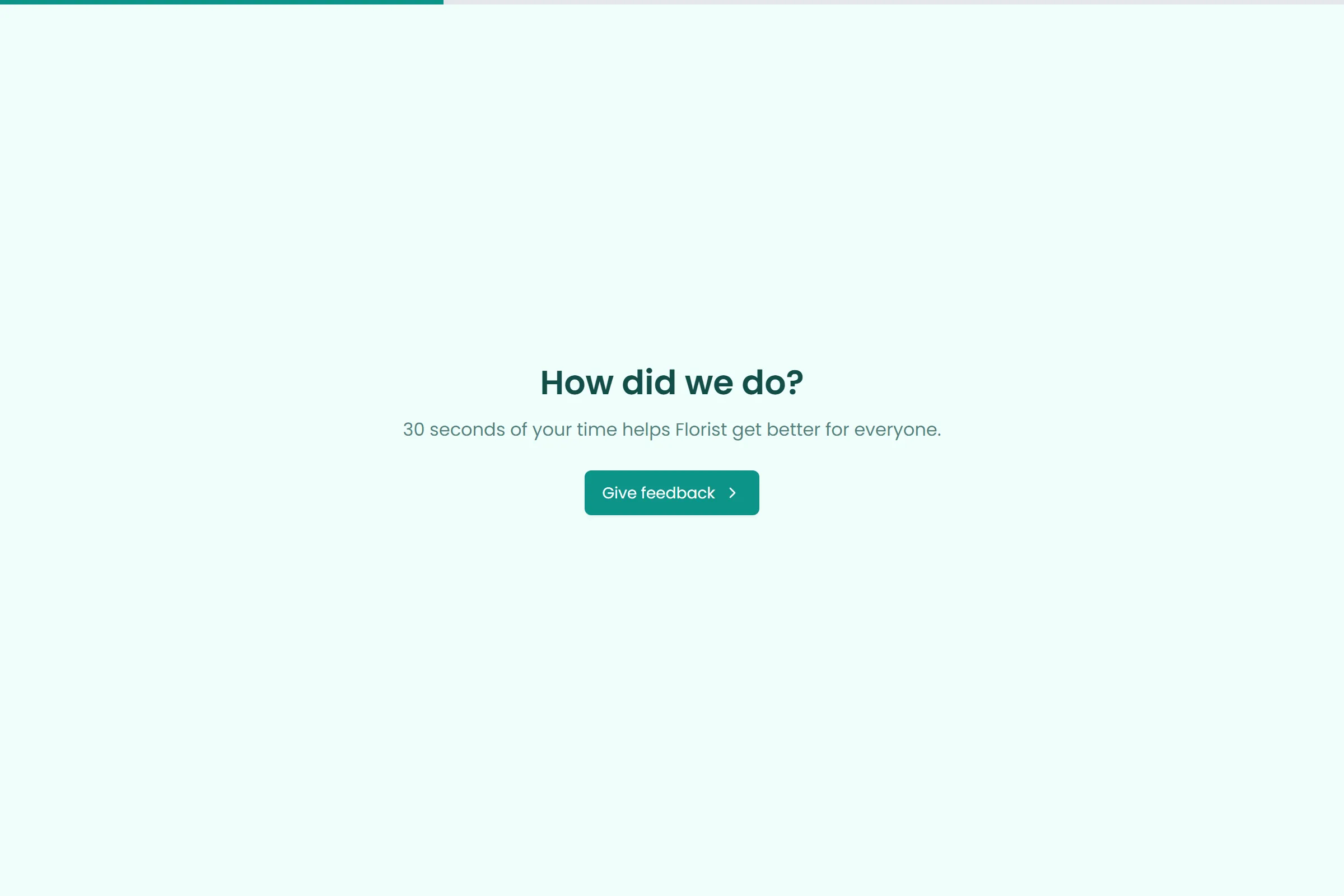 Florist Quick Feedback template preview