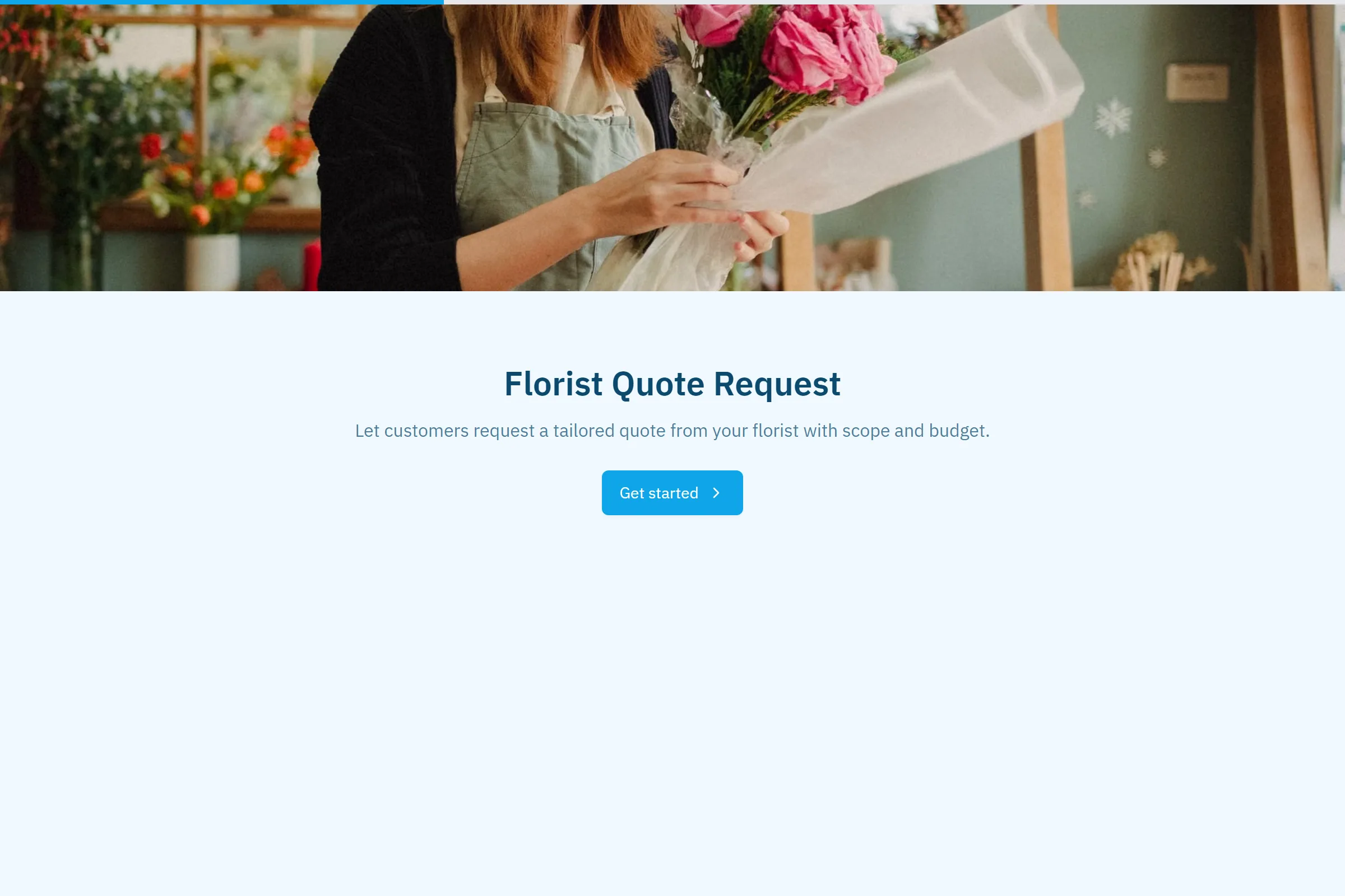 Florist Quote Request template preview