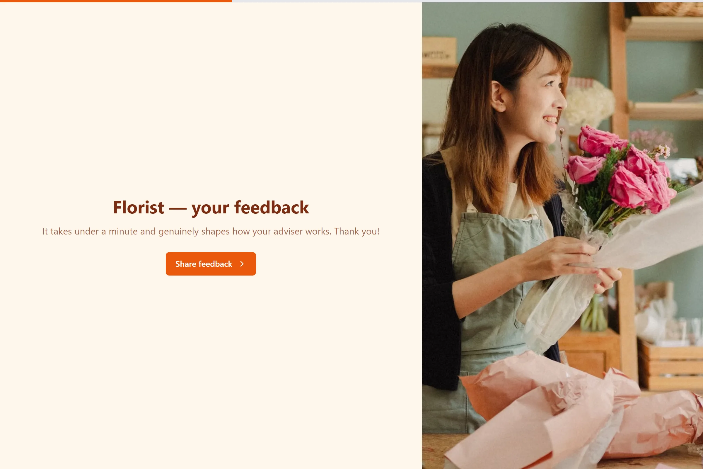 Florist Satisfaction Survey template preview