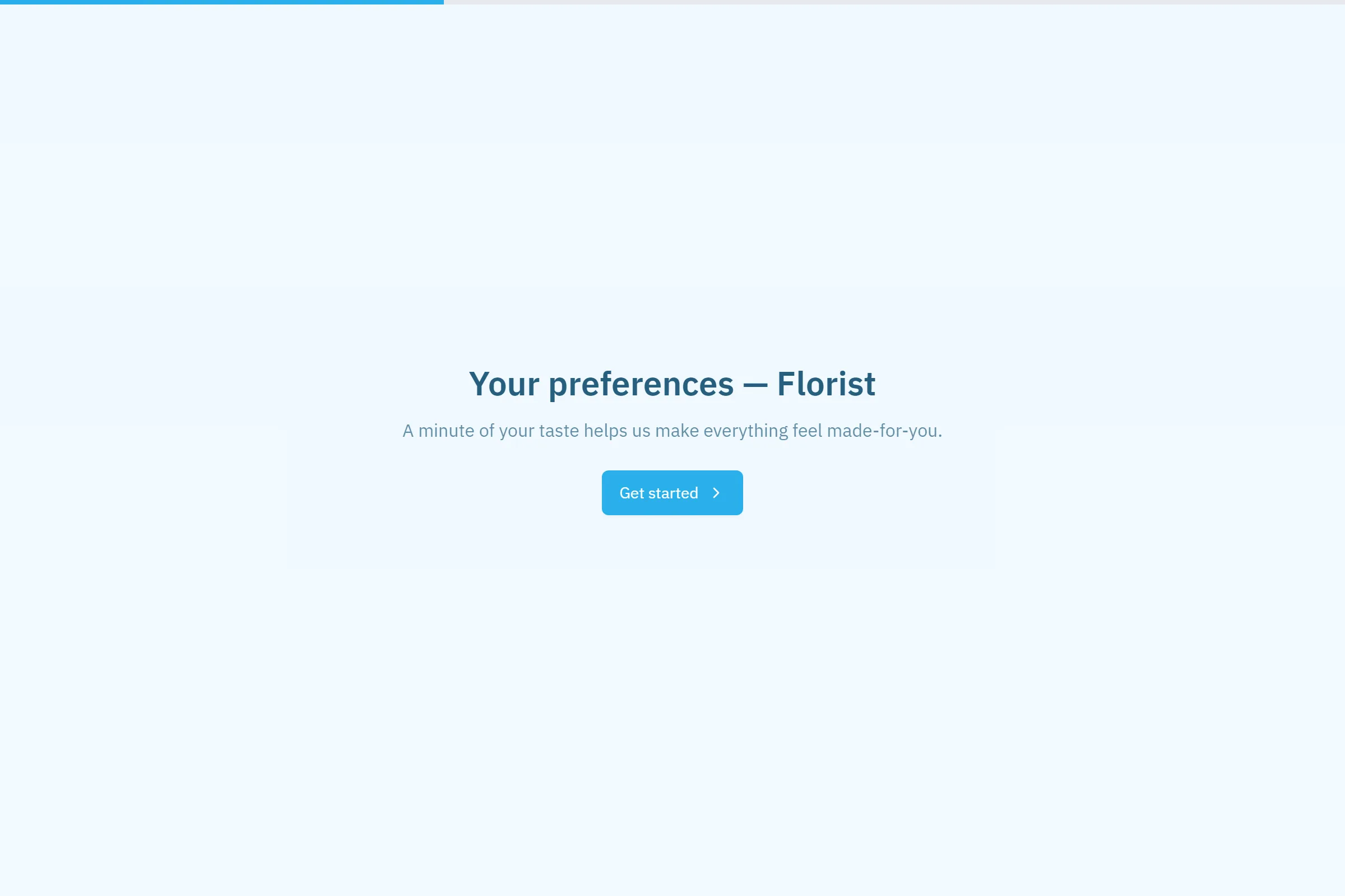Florist Style & Preferences template preview