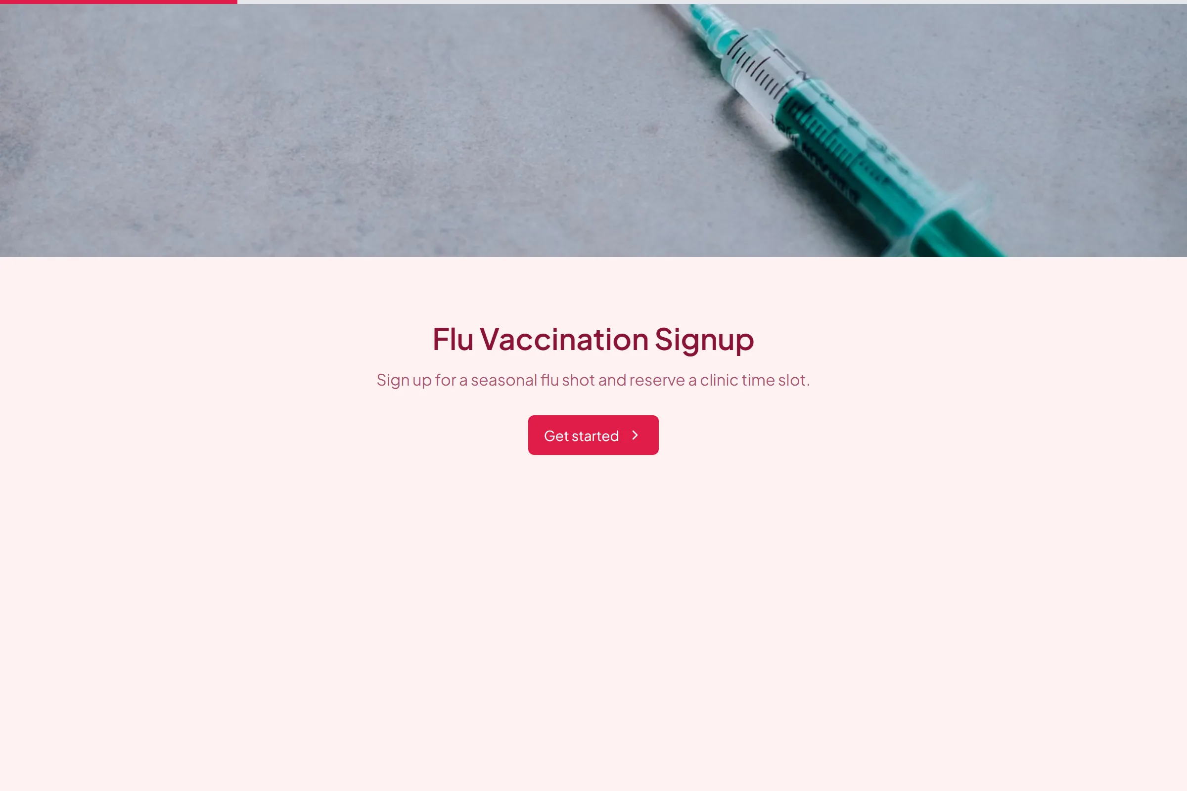 Flu Vaccination Signup template preview