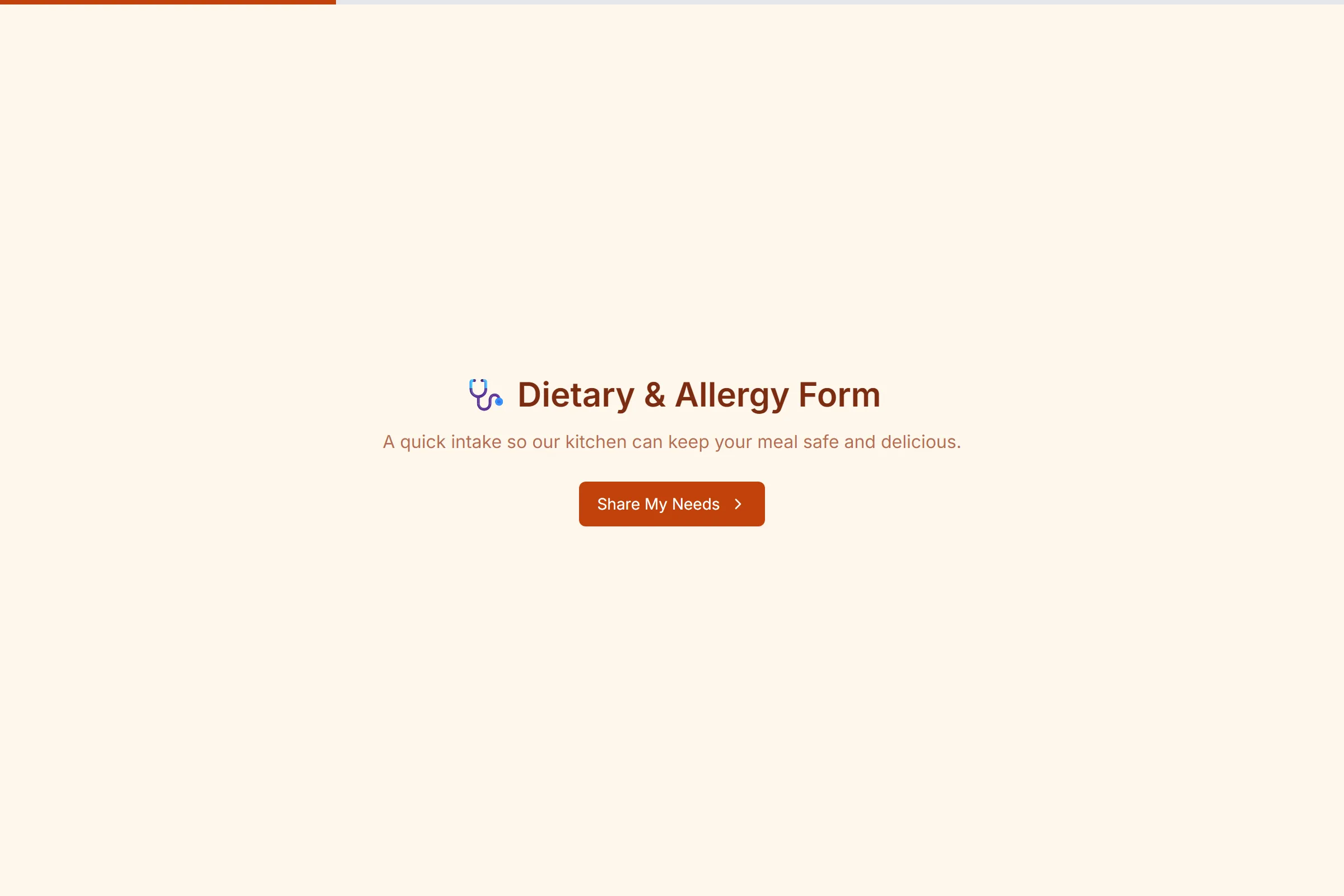Food Allergy & Dietary Intake template preview