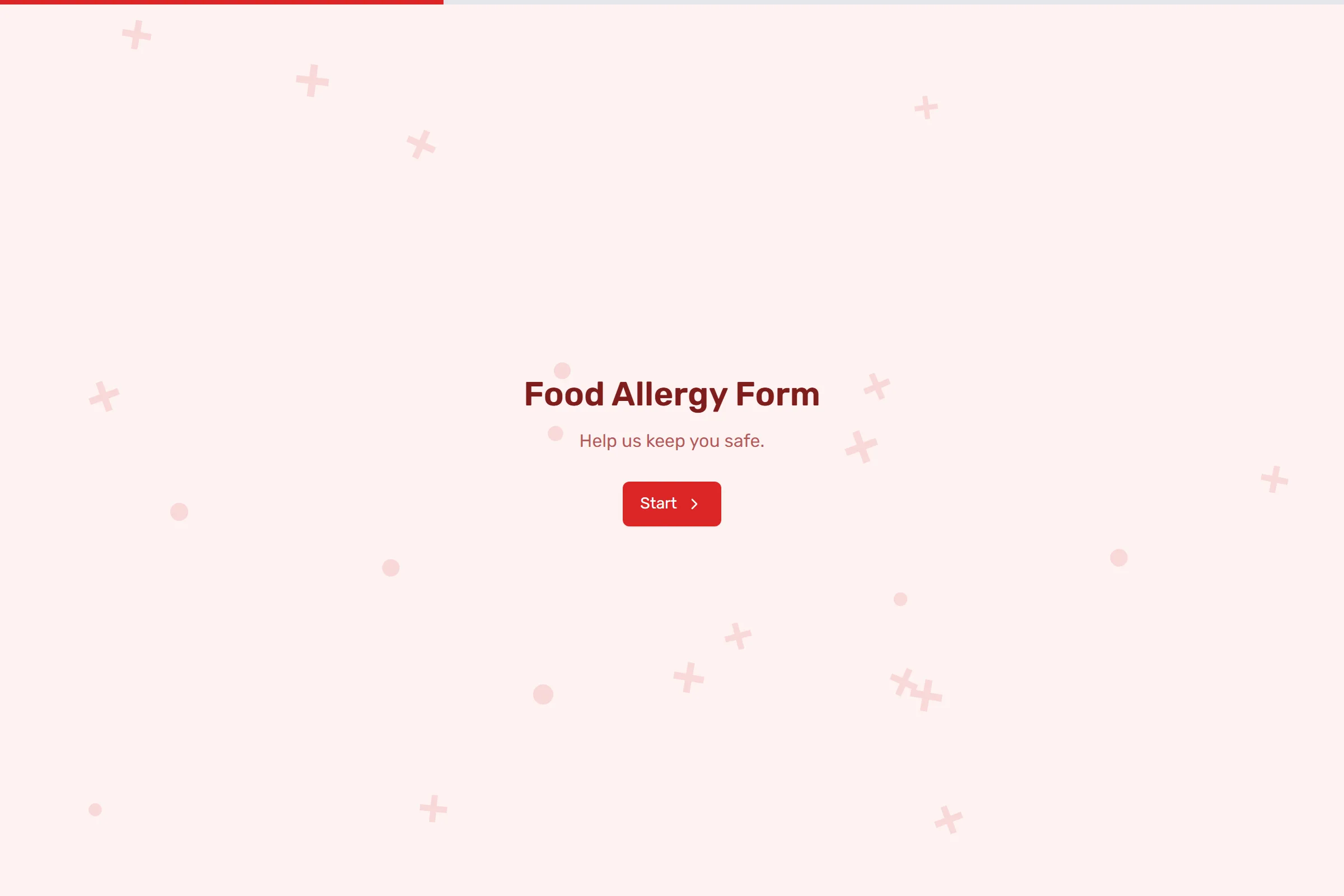 Food Allergy Form template preview