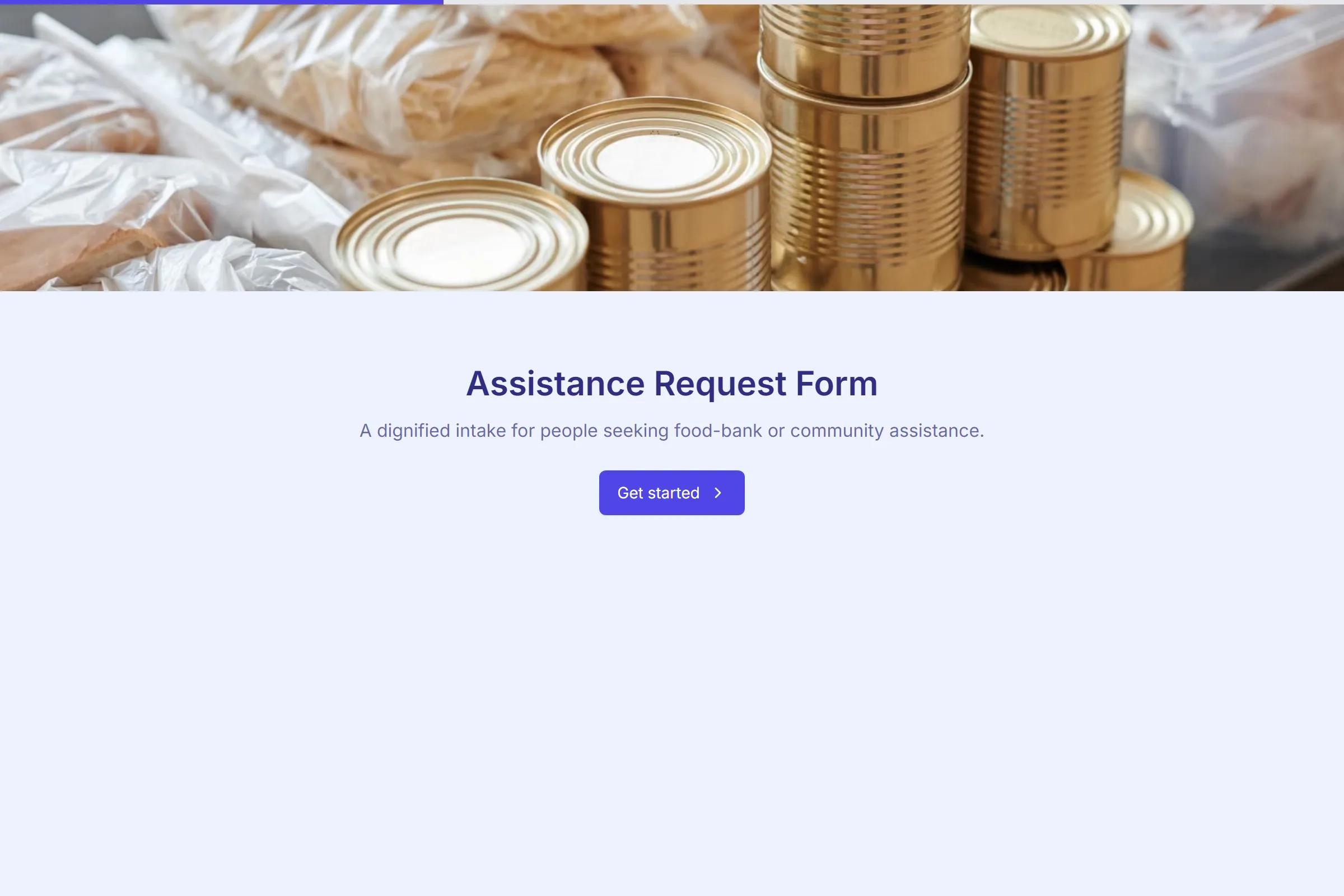 Assistance Request Form template preview