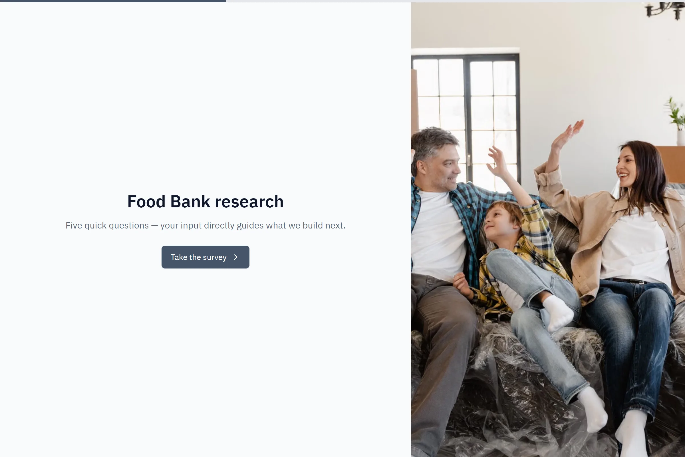 Food Bank Market Research Survey template preview