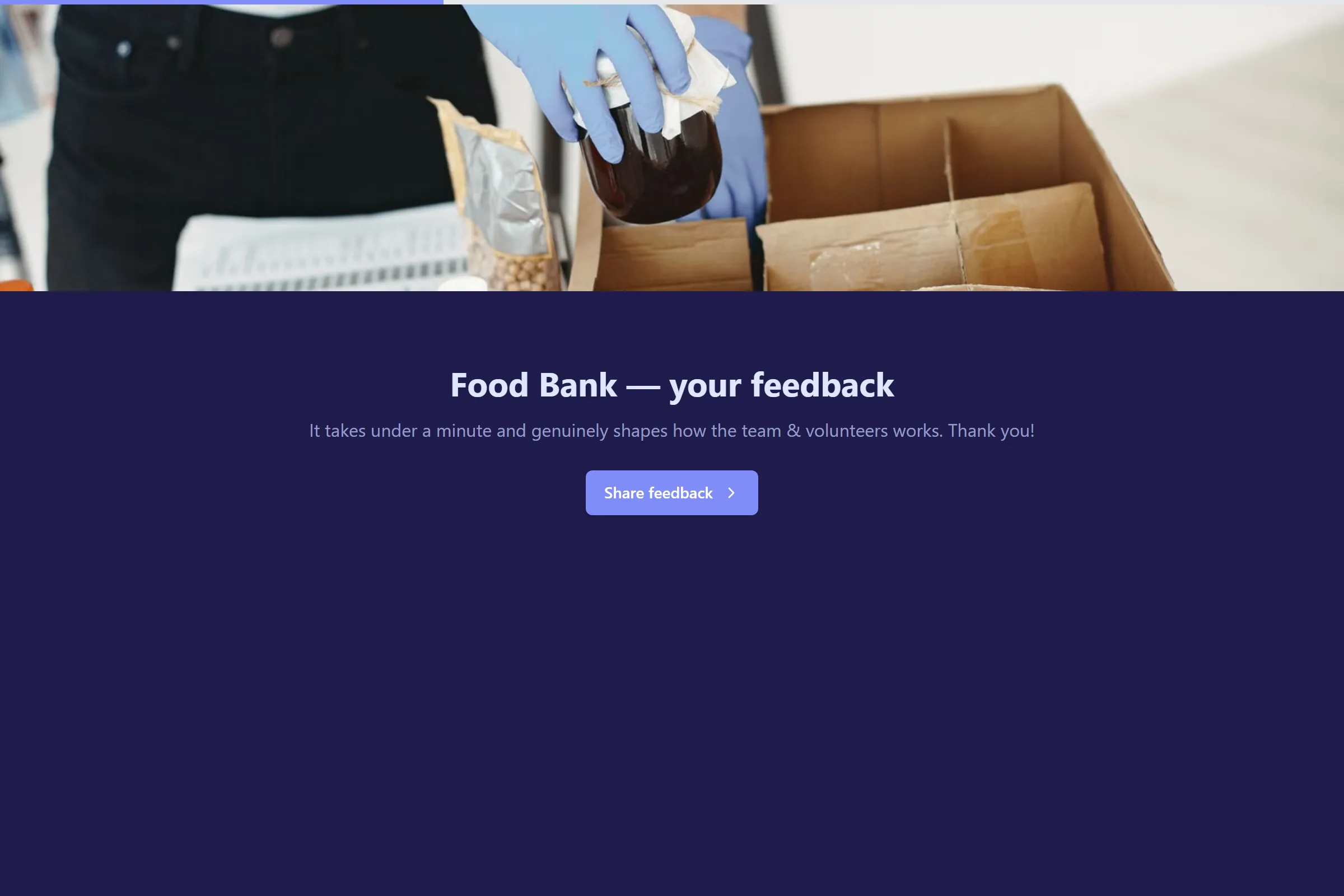 Food Bank Satisfaction Survey template preview
