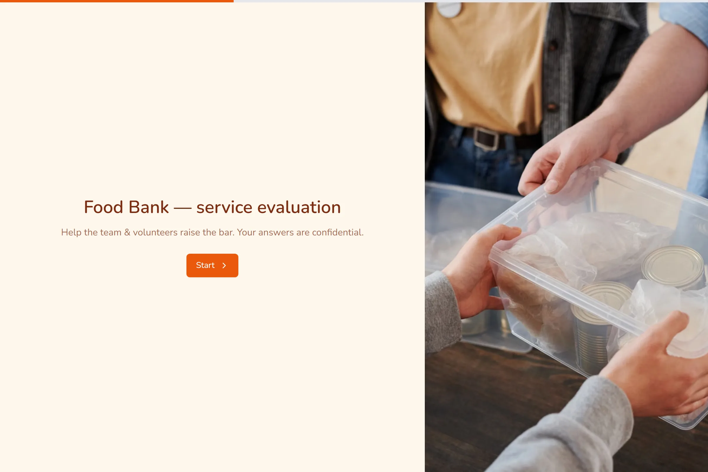 Food Bank Service Evaluation template preview