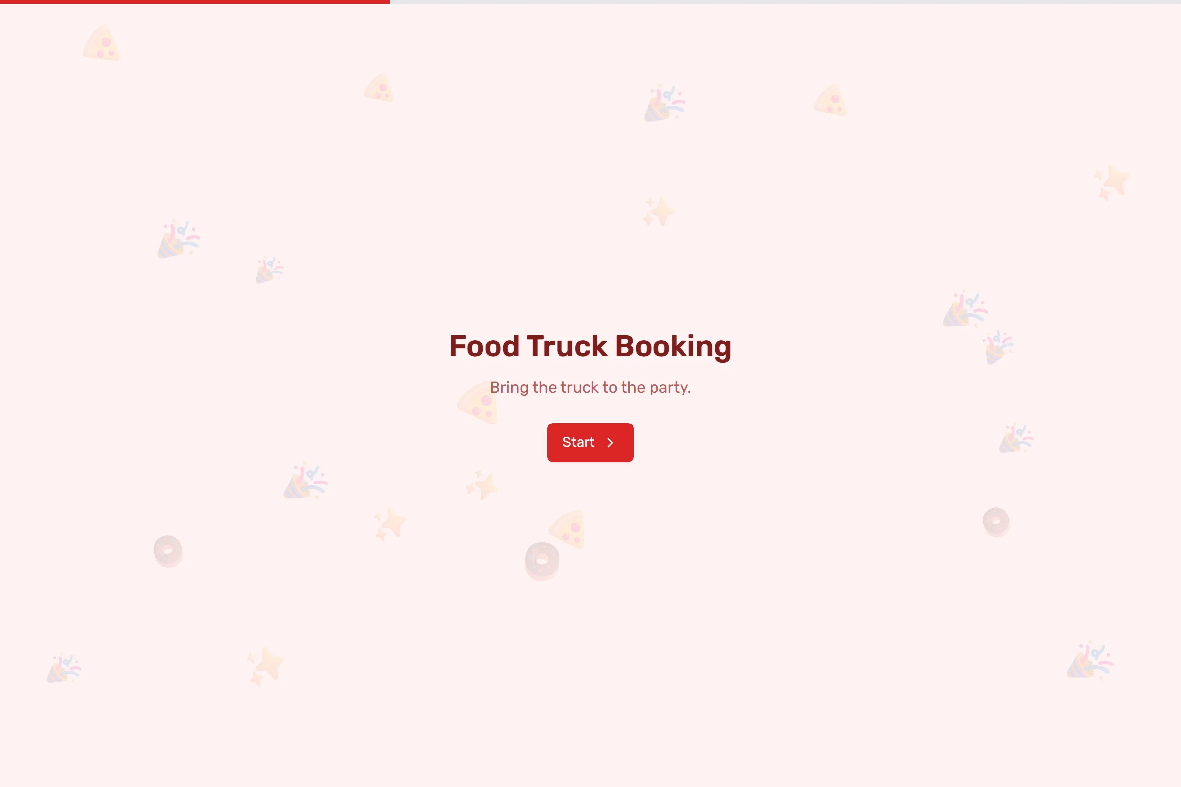 Food Truck Booking template preview