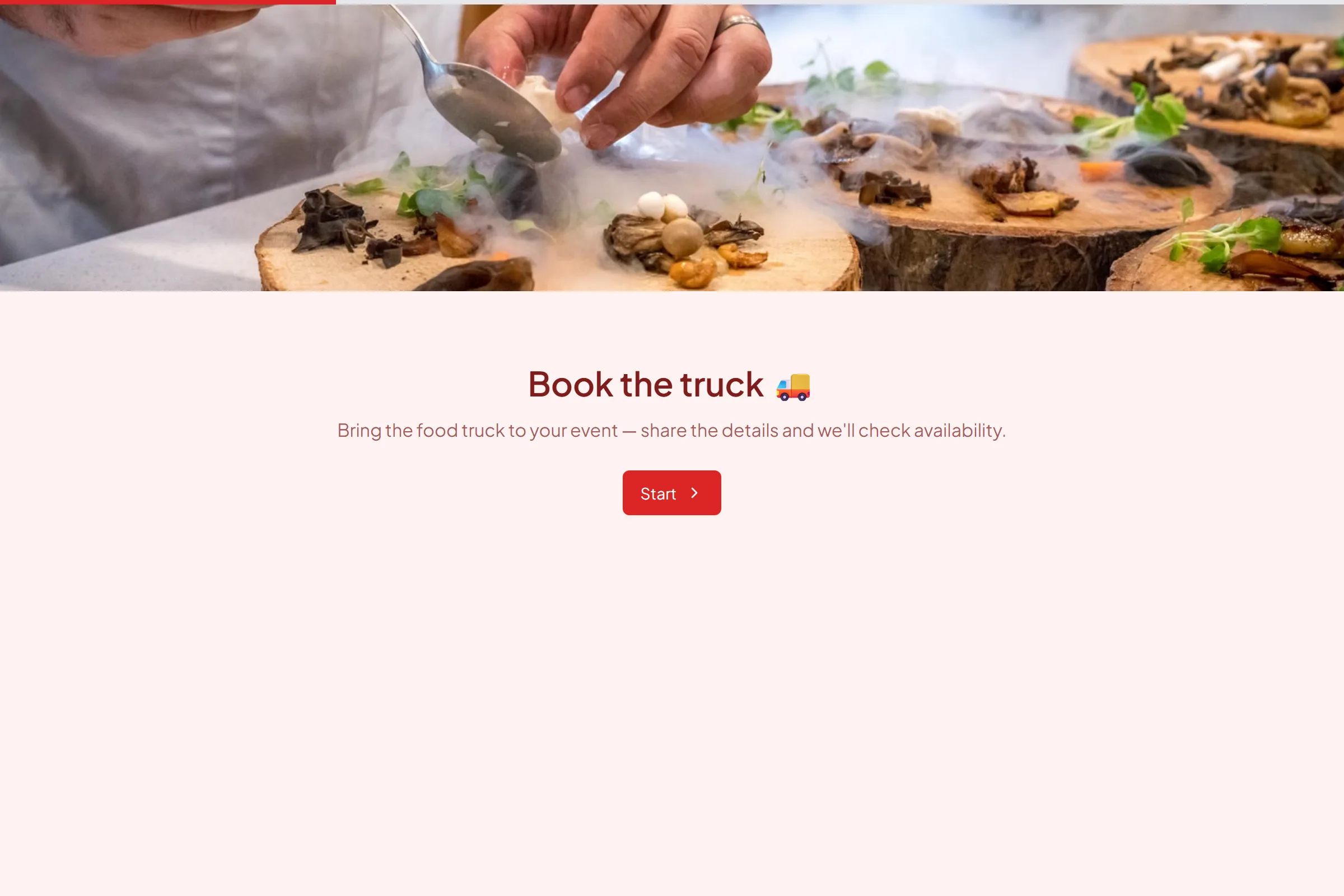 Food Truck Booking template preview