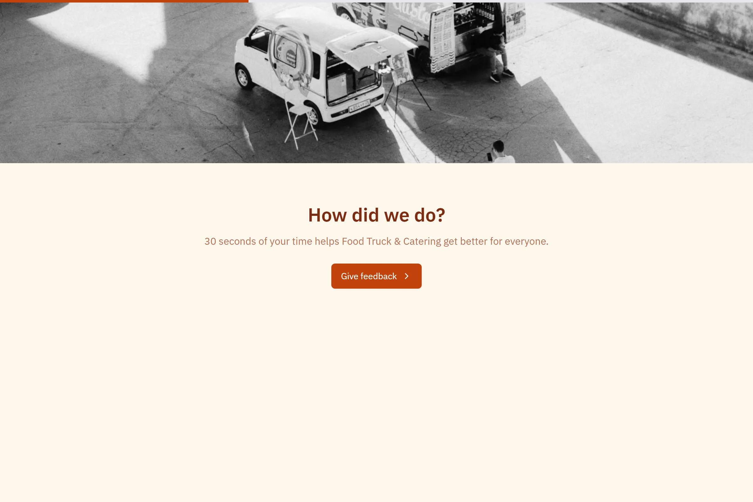 Food Truck & Catering Quick Feedback template preview