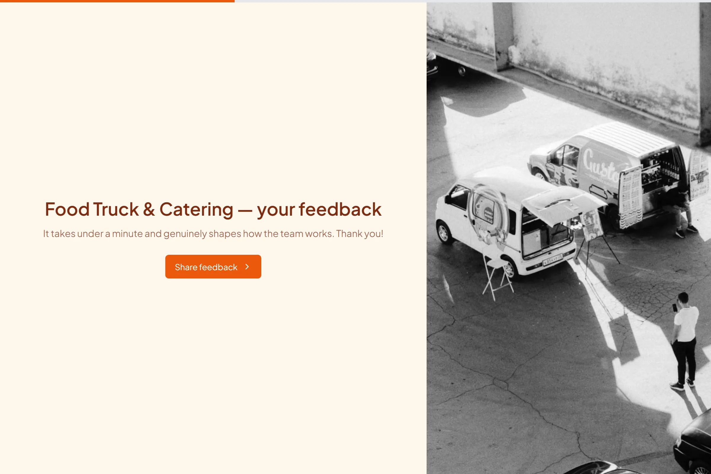 Food Truck & Catering Satisfaction Survey template preview