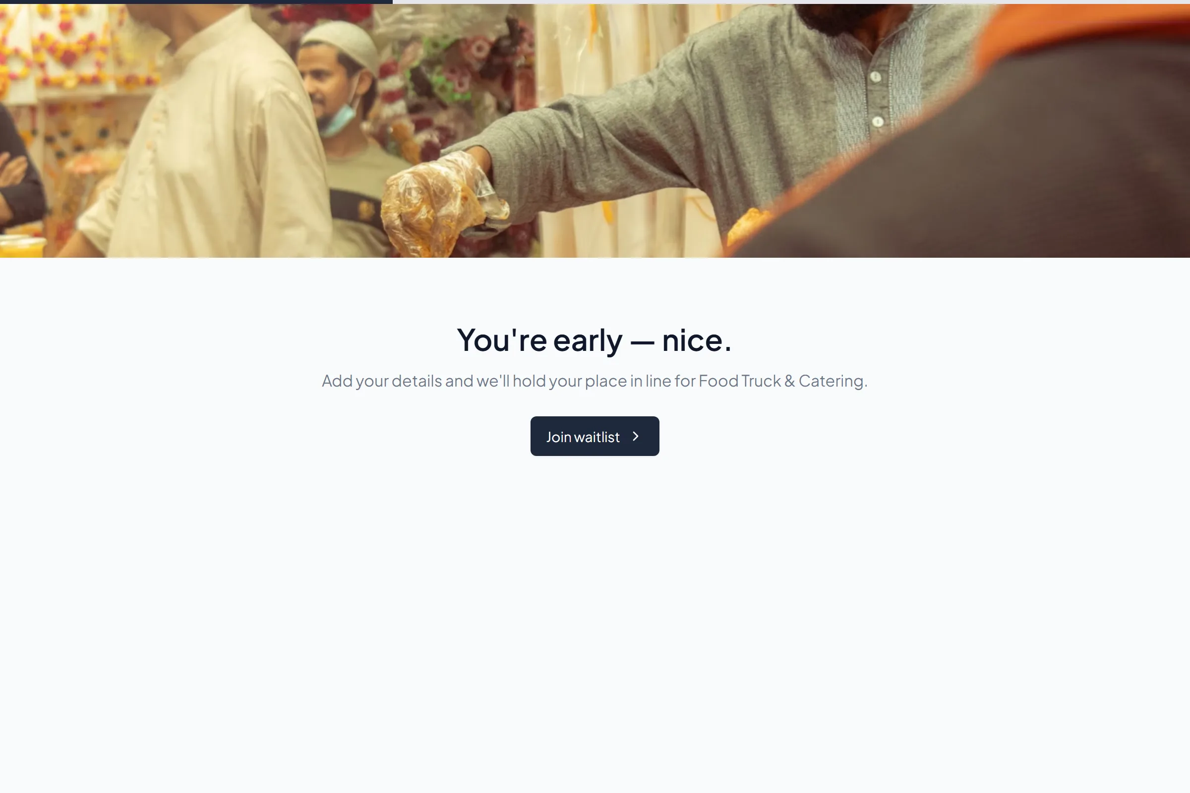 Food Truck & Catering Waitlist template preview