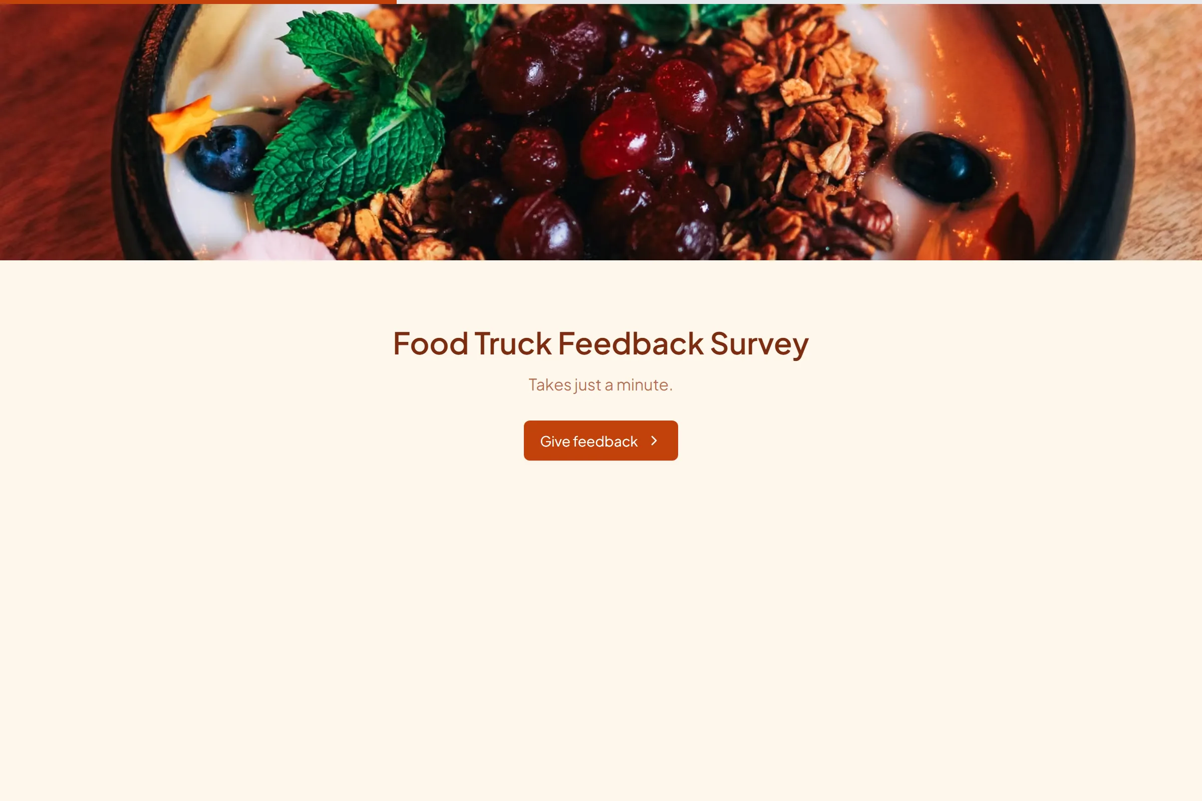 Food Truck Feedback Survey template preview