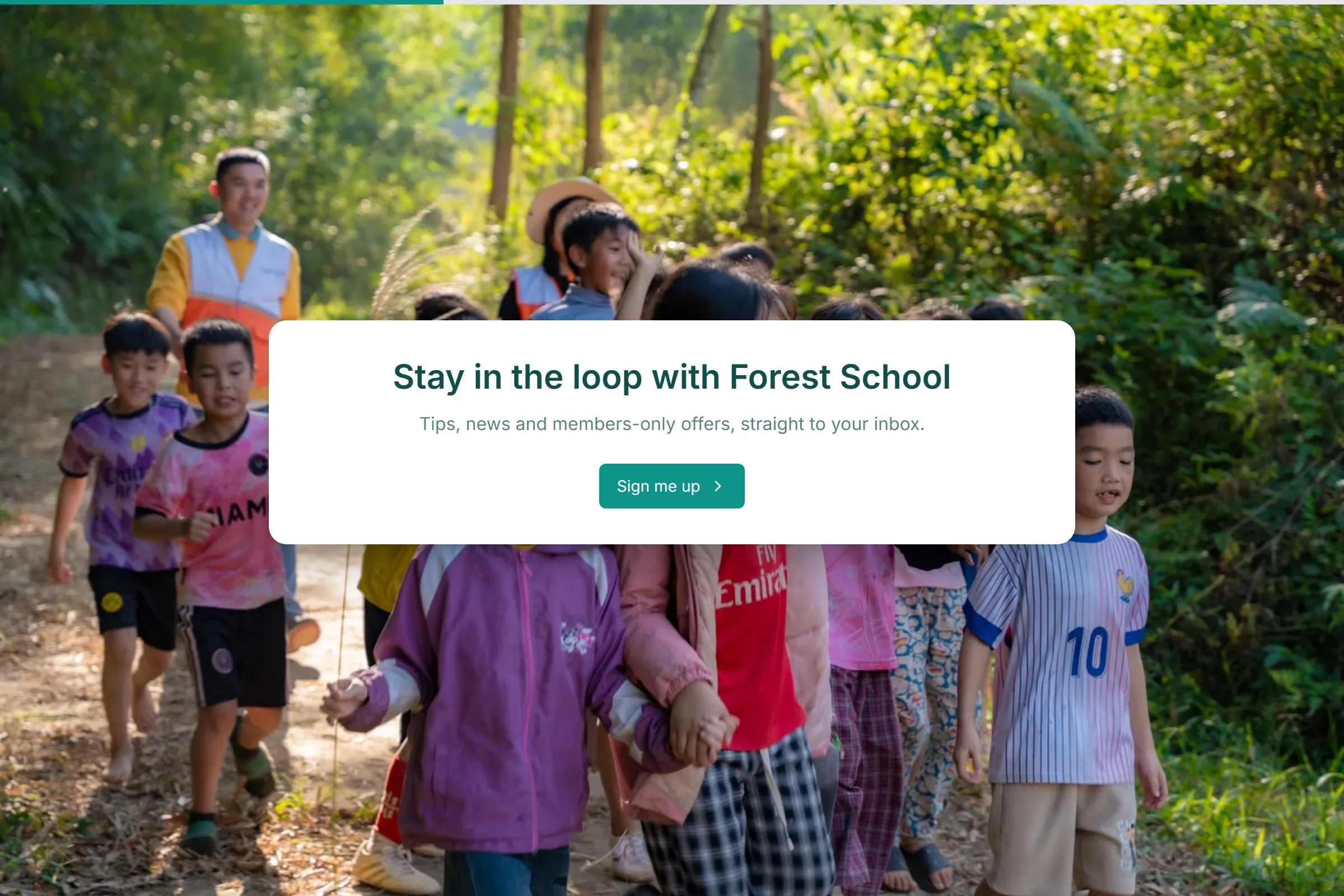 Forest School Newsletter & Updates Signup template preview