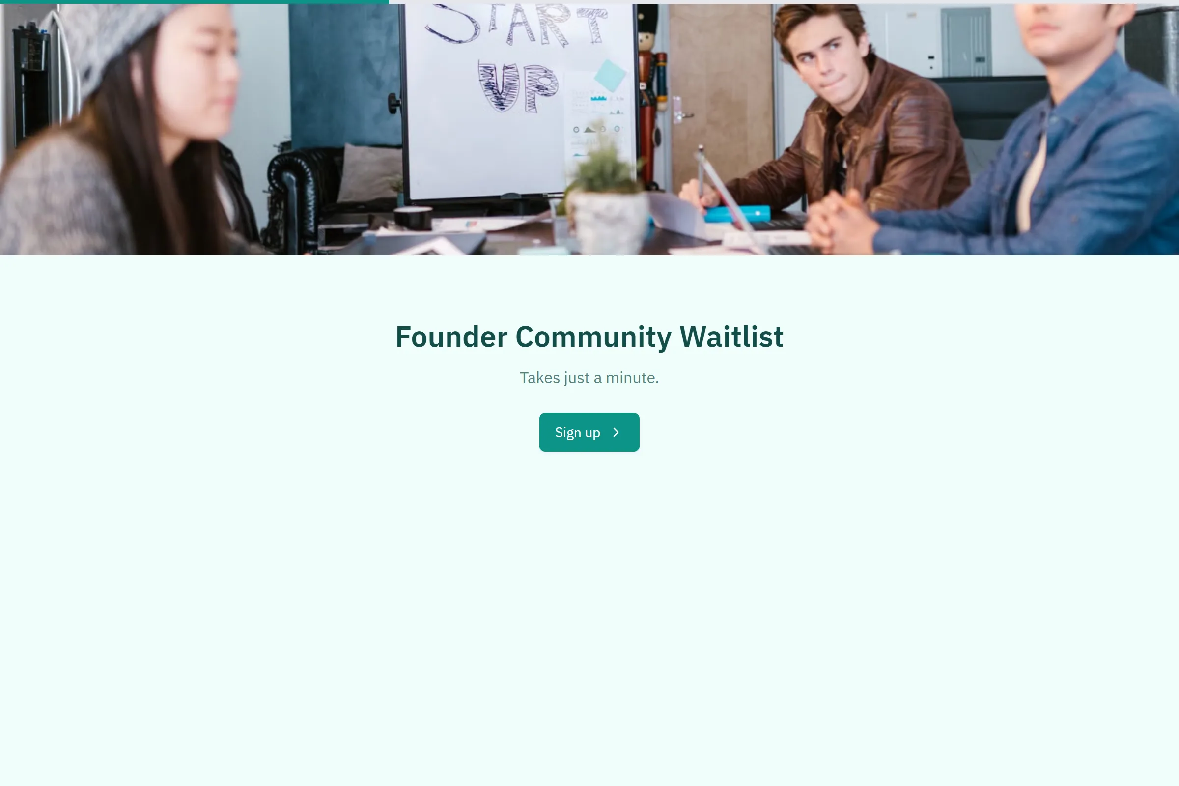 Founder Community Waitlist template preview