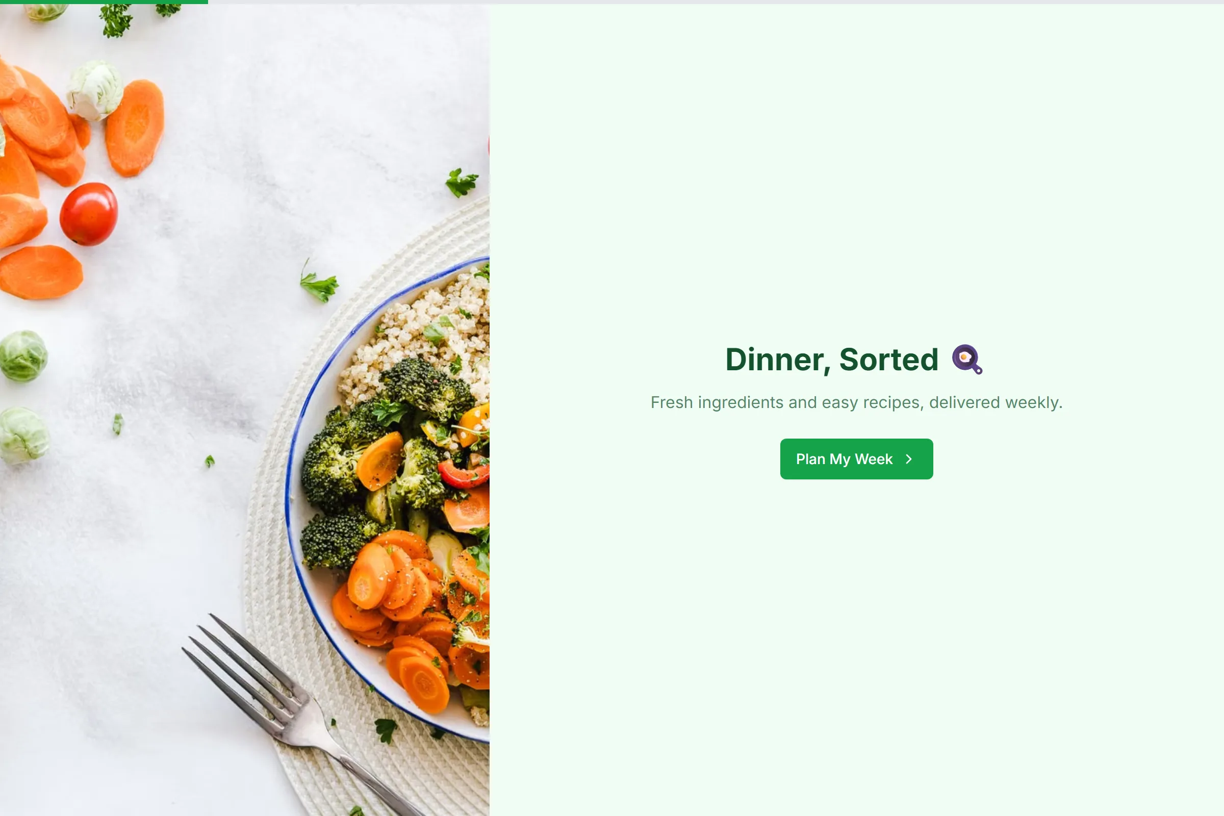 Fresh Plate Meal-Kit Order template preview