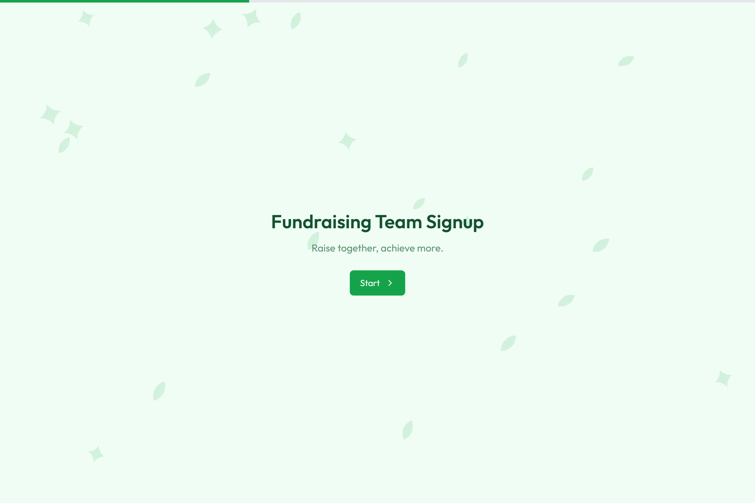 Fundraising Team Signup template preview