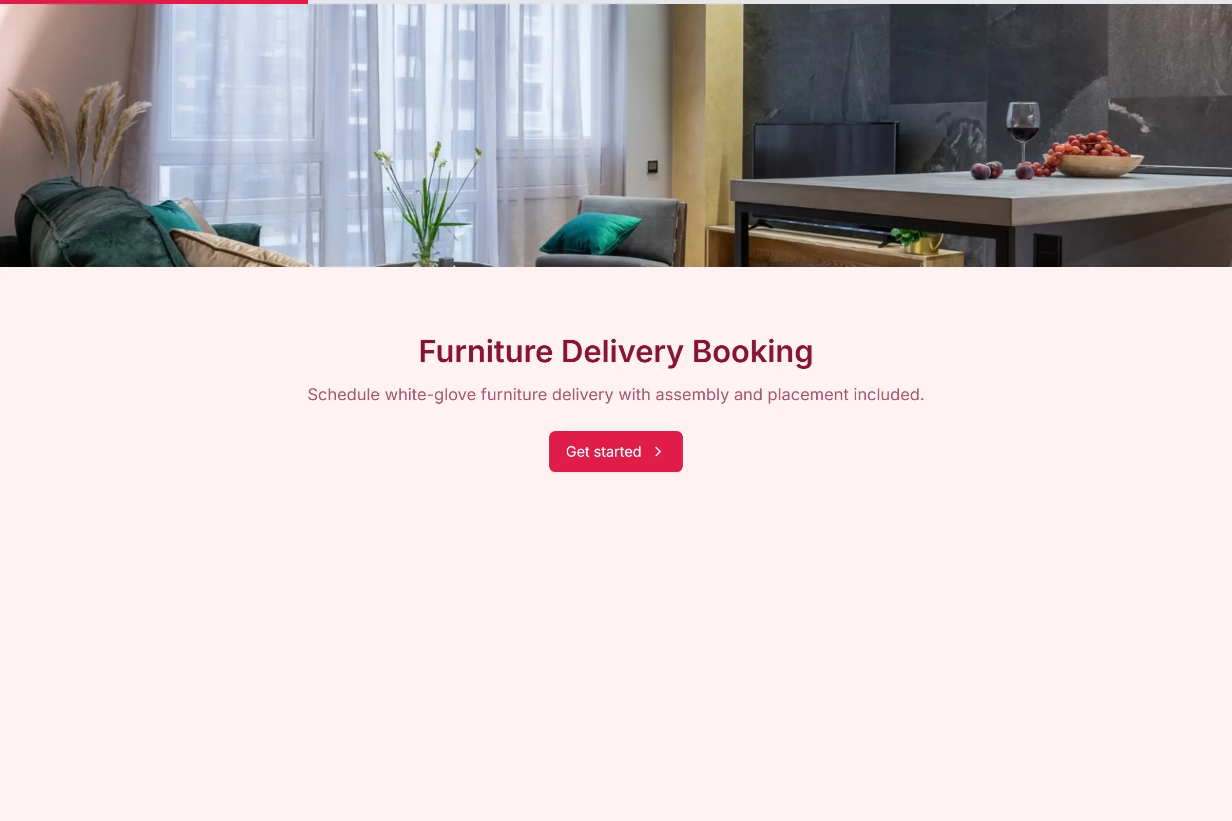 Furniture Delivery Booking template preview