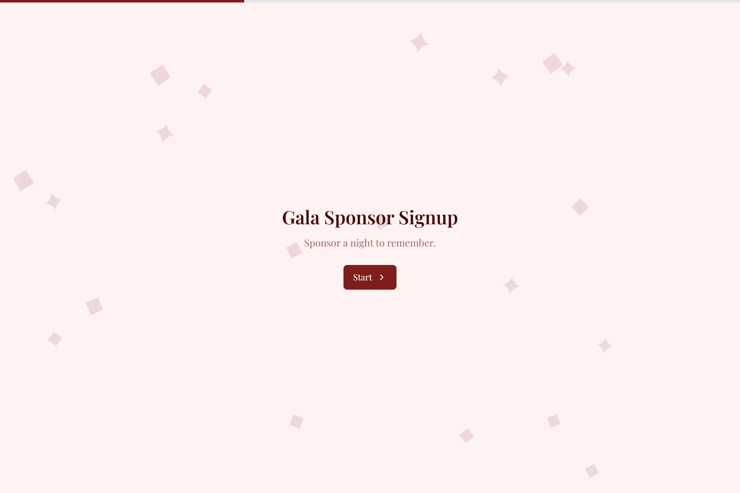 Gala Sponsor Signup template preview