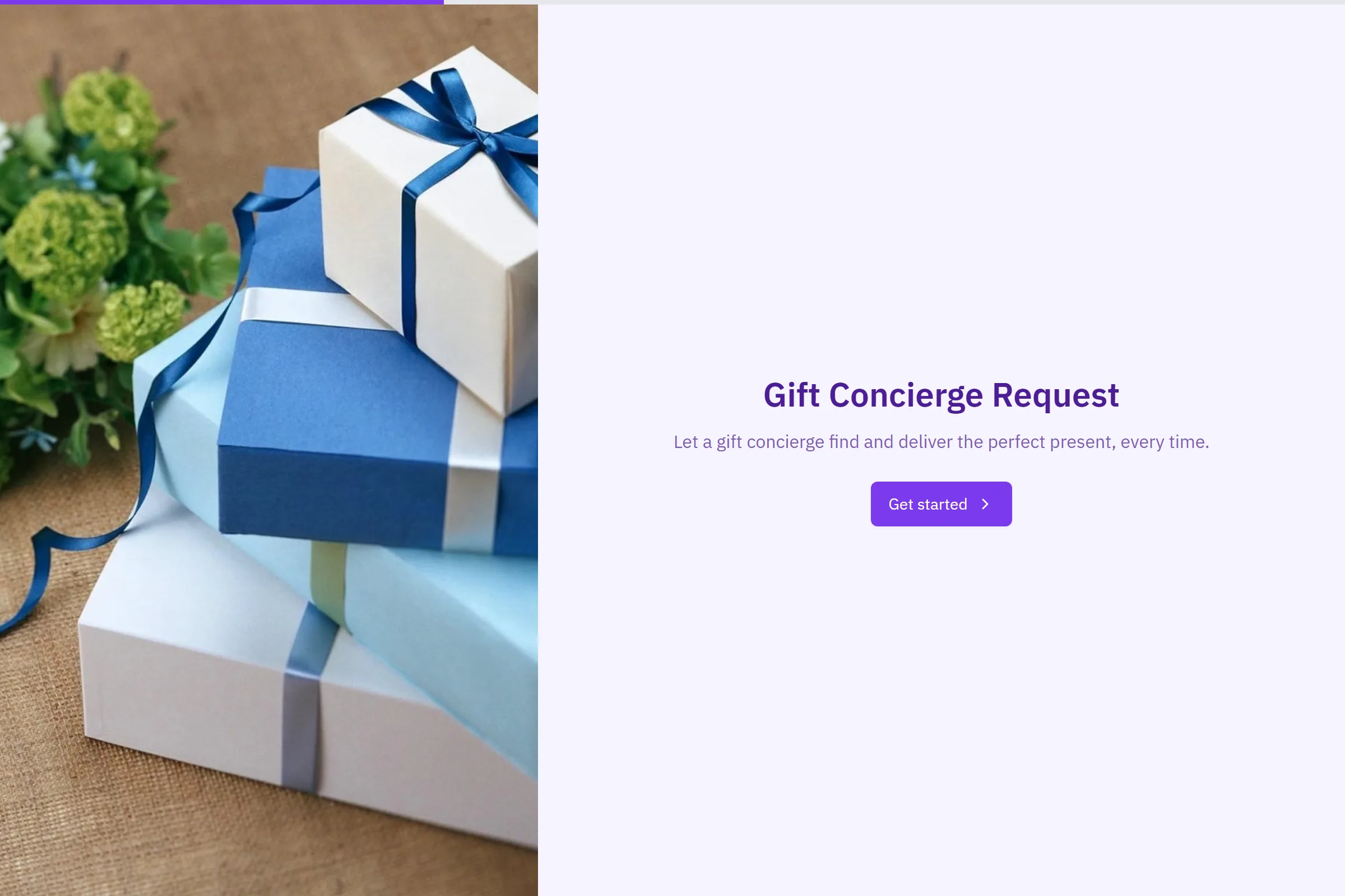 Gift Concierge Request template preview