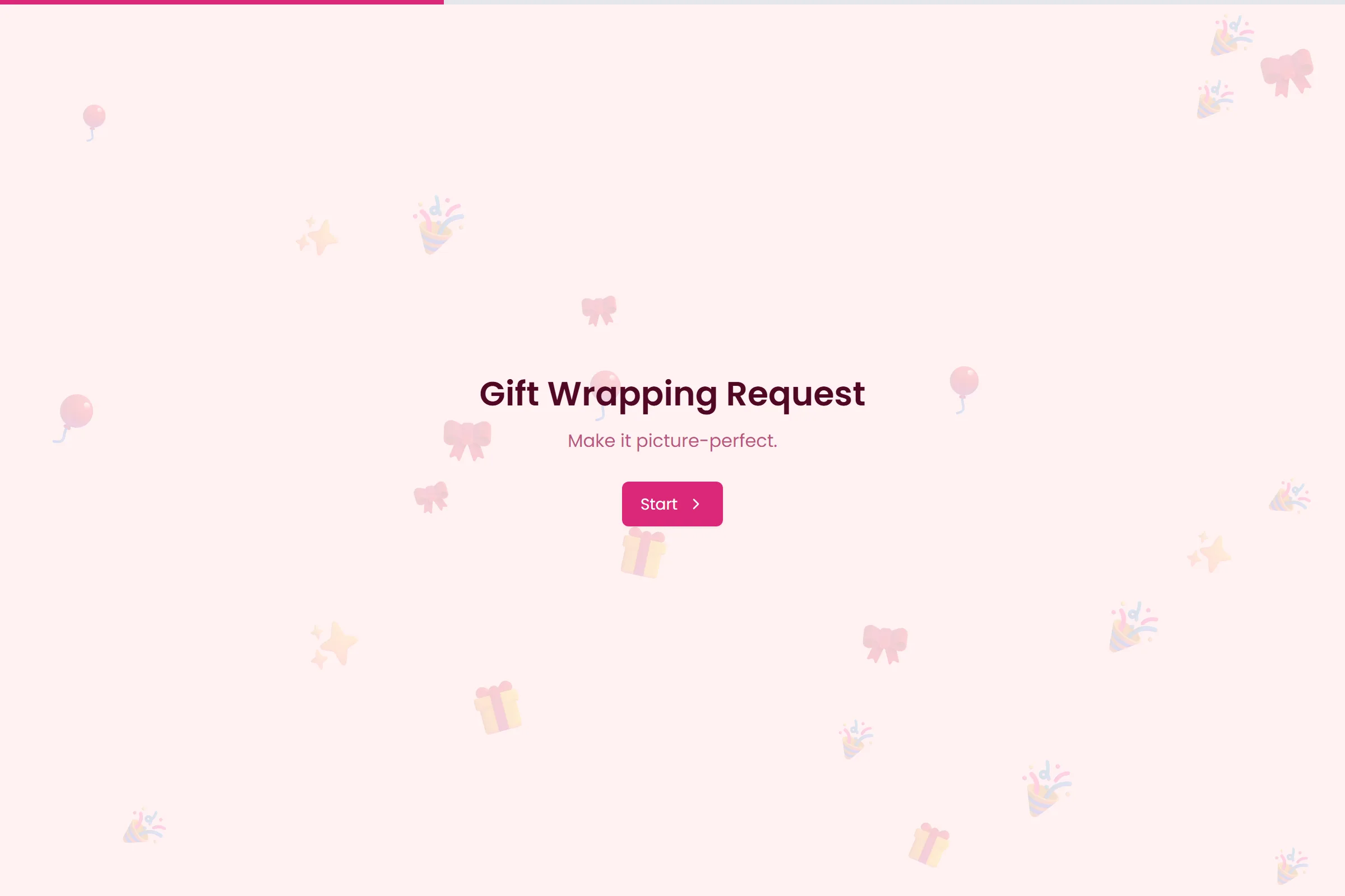 Gift Wrapping Request template preview