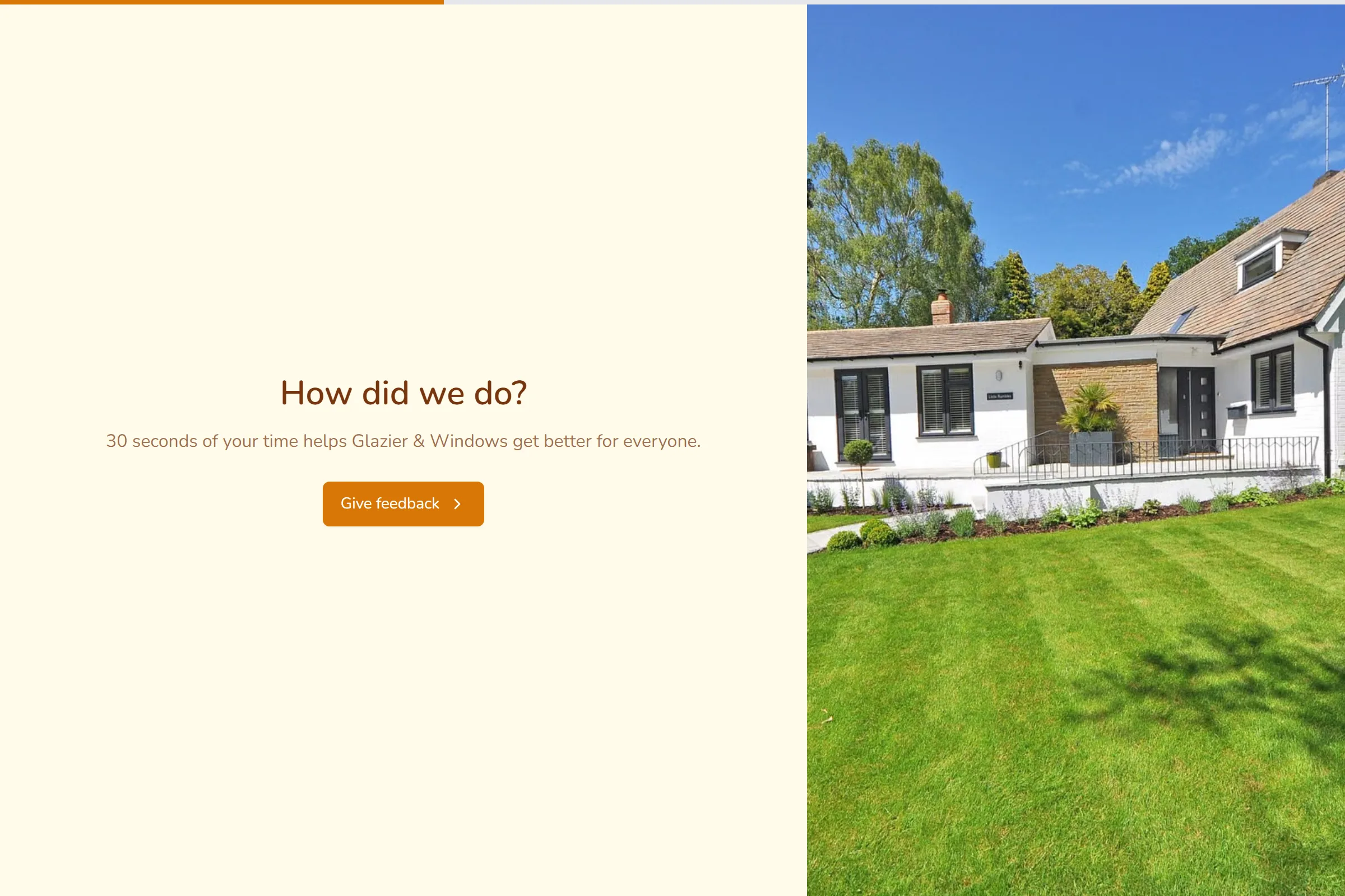 Glazier & Windows Quick Feedback template preview