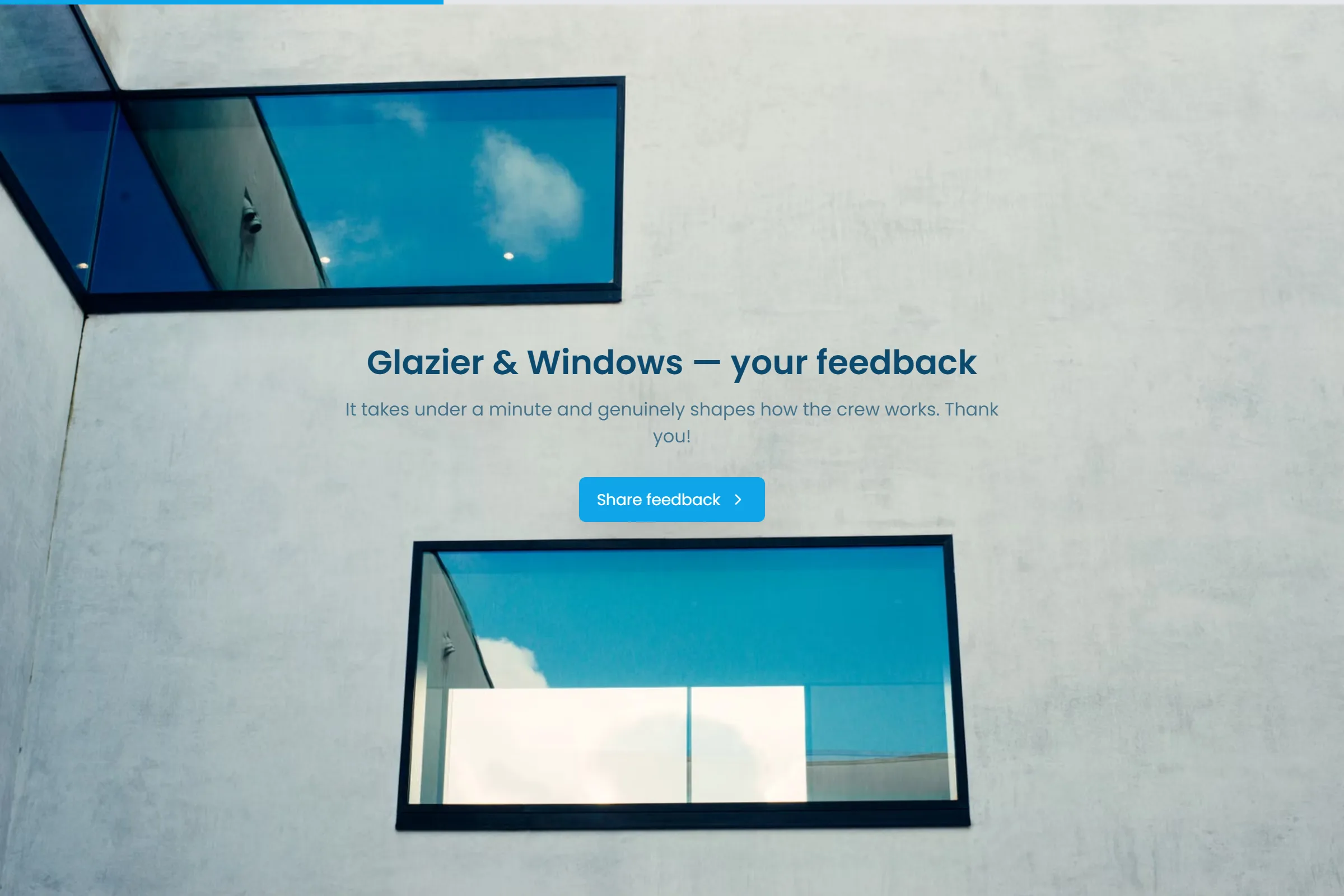 Glazier & Windows Satisfaction Survey template preview