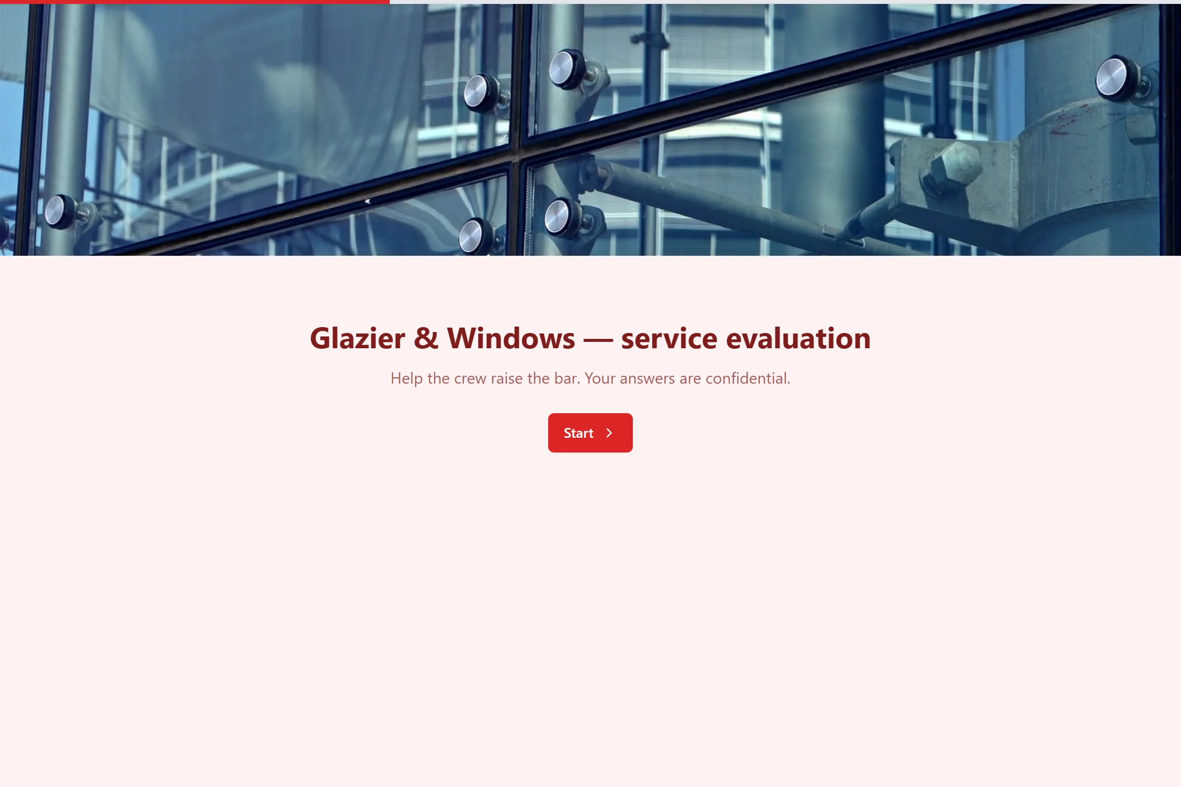 Glazier & Windows Service Evaluation template preview