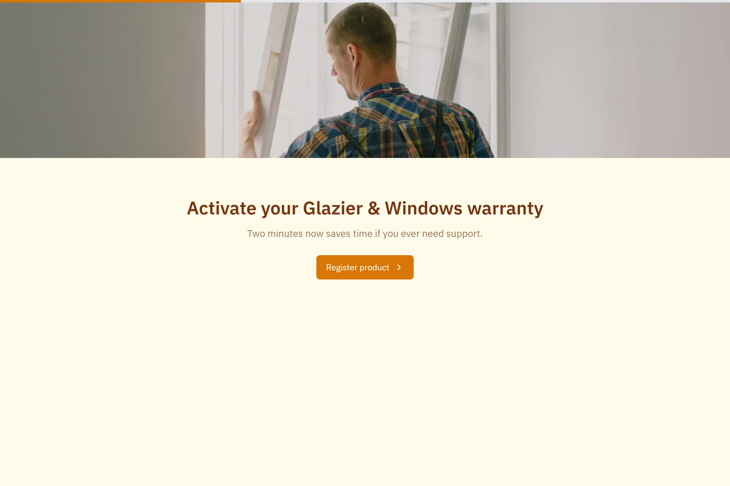 Glazier & Windows Warranty Registration template preview