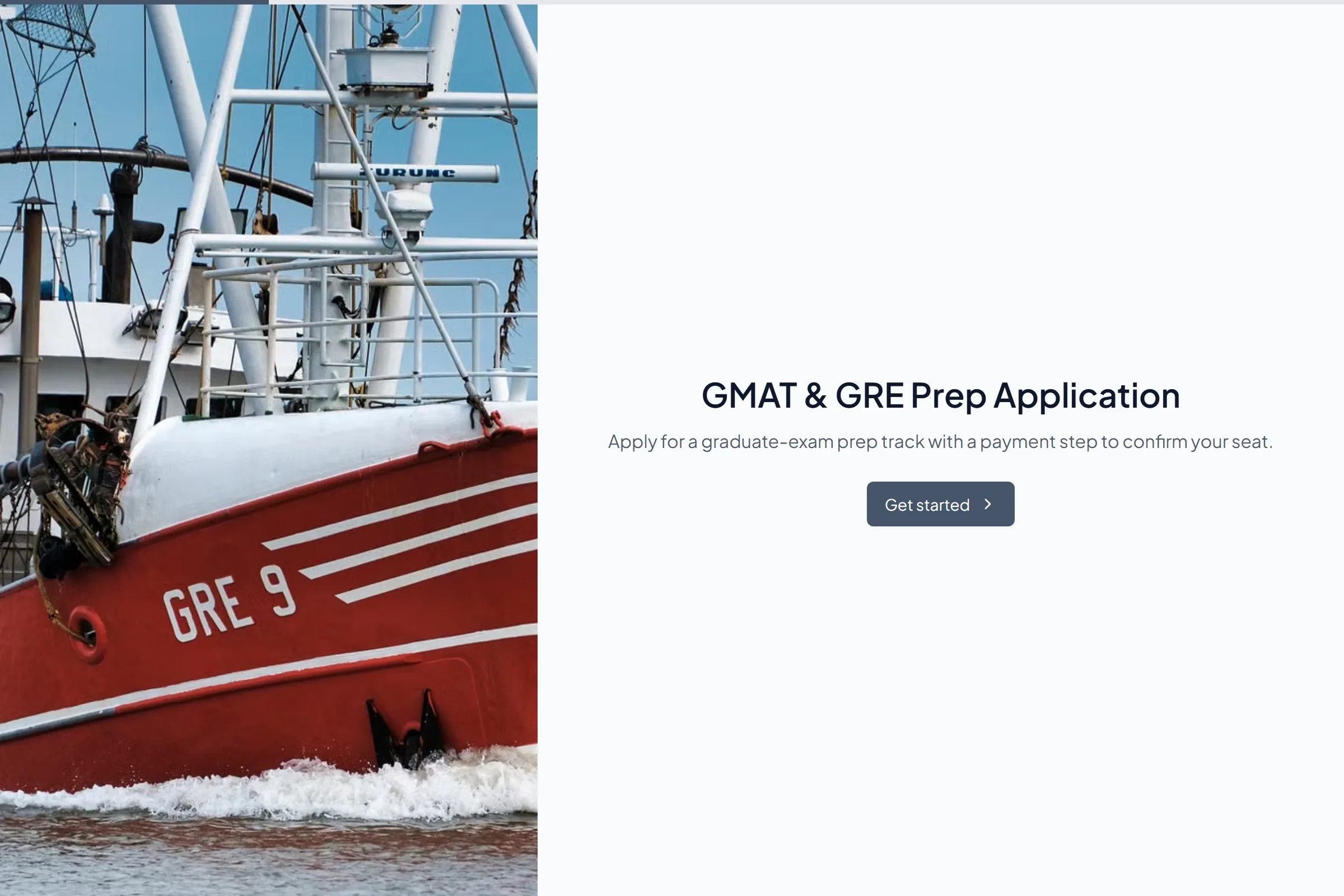 GMAT & GRE Prep Application template preview
